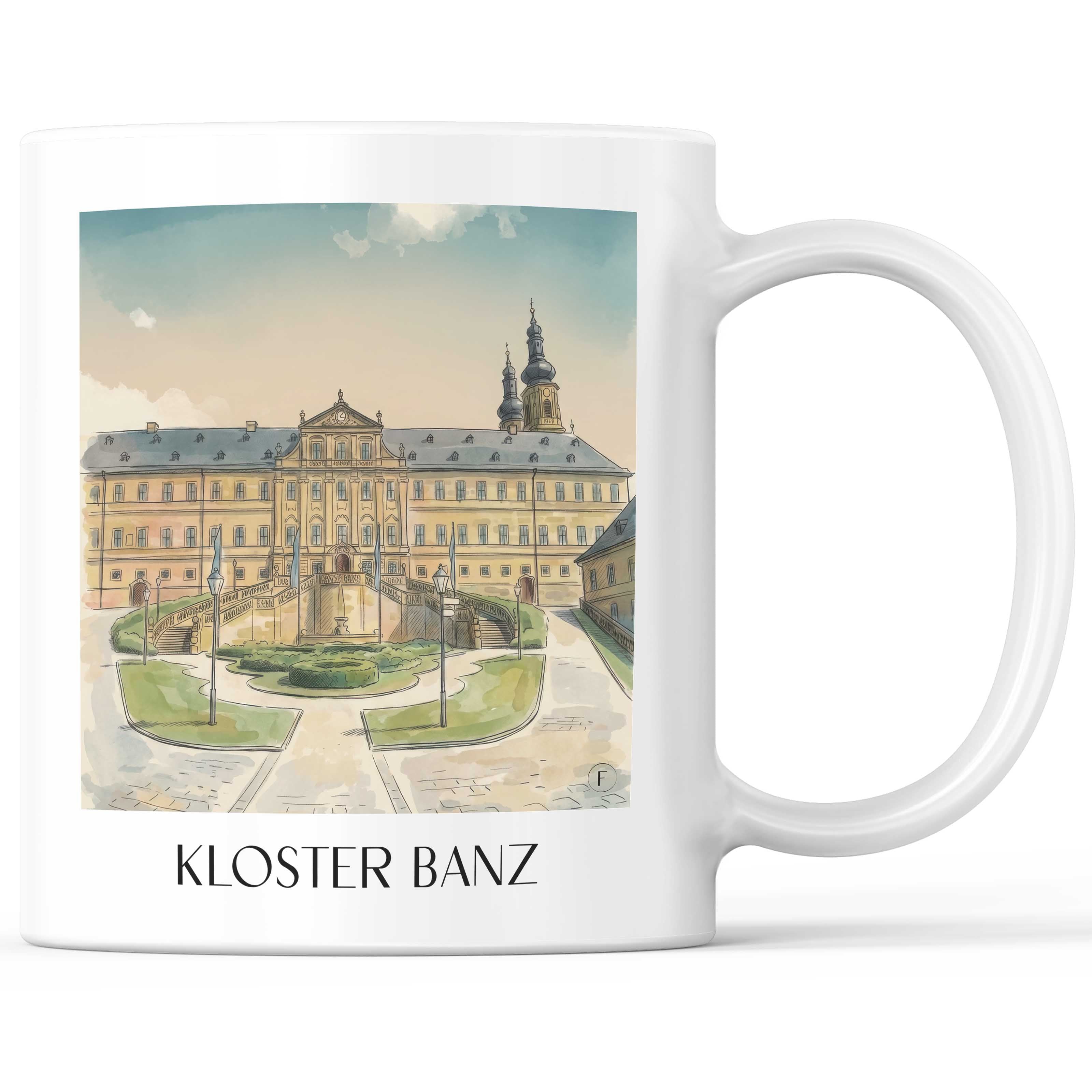 Kloster Banz - Deutschland Becher - Kaffeetasse im Aquarell Stil - favplace