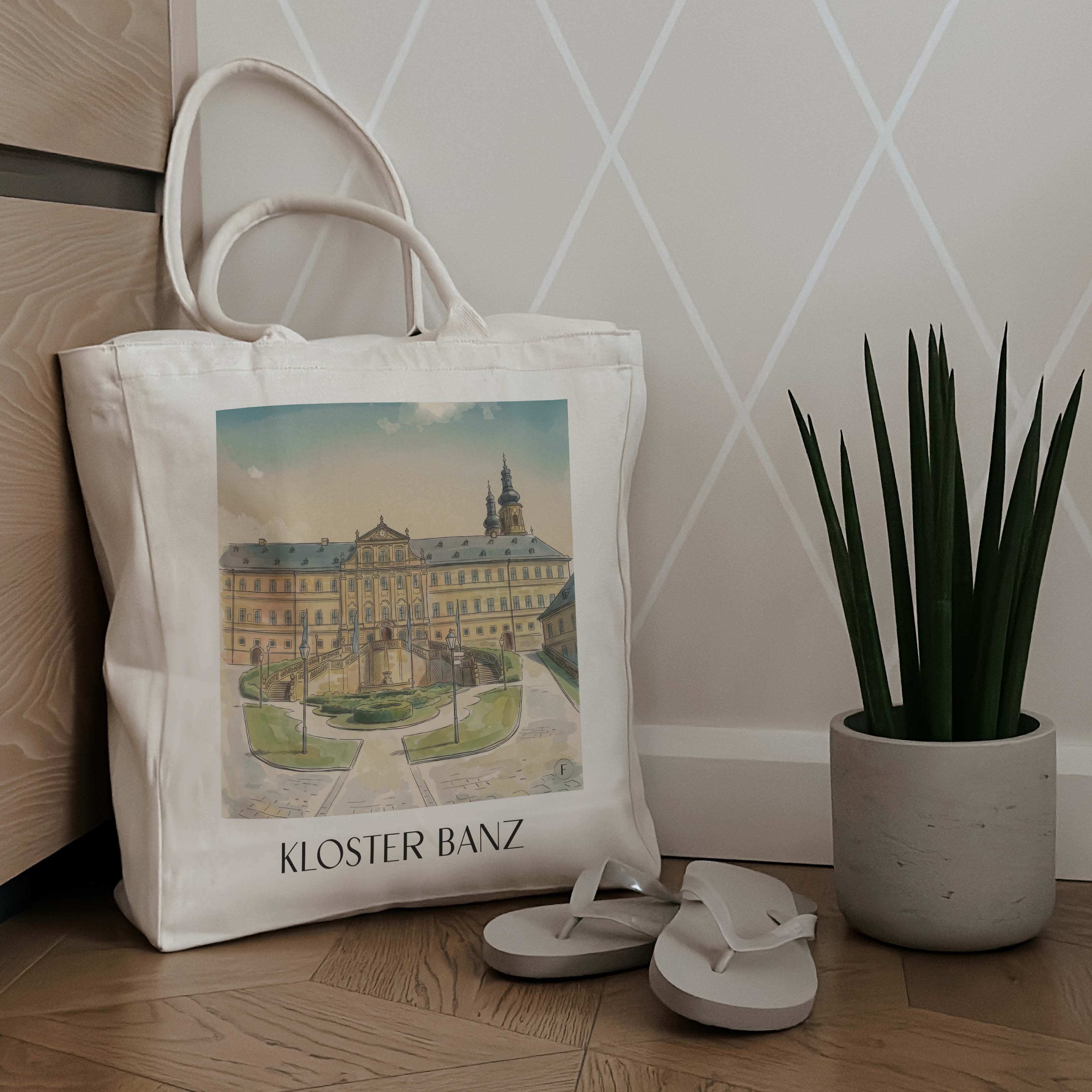 kloster-banz-deutschland-einkaufstasche-aquarell