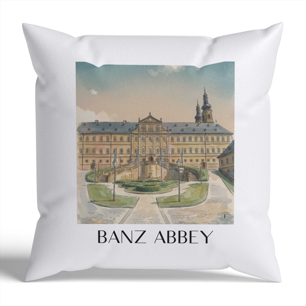 Kloster Banz Kissenhülle - Zierkissen Bezug - Deutschland - Deutschland Kissen bzw. Kissenbezug im Aquarell Stil - favplace