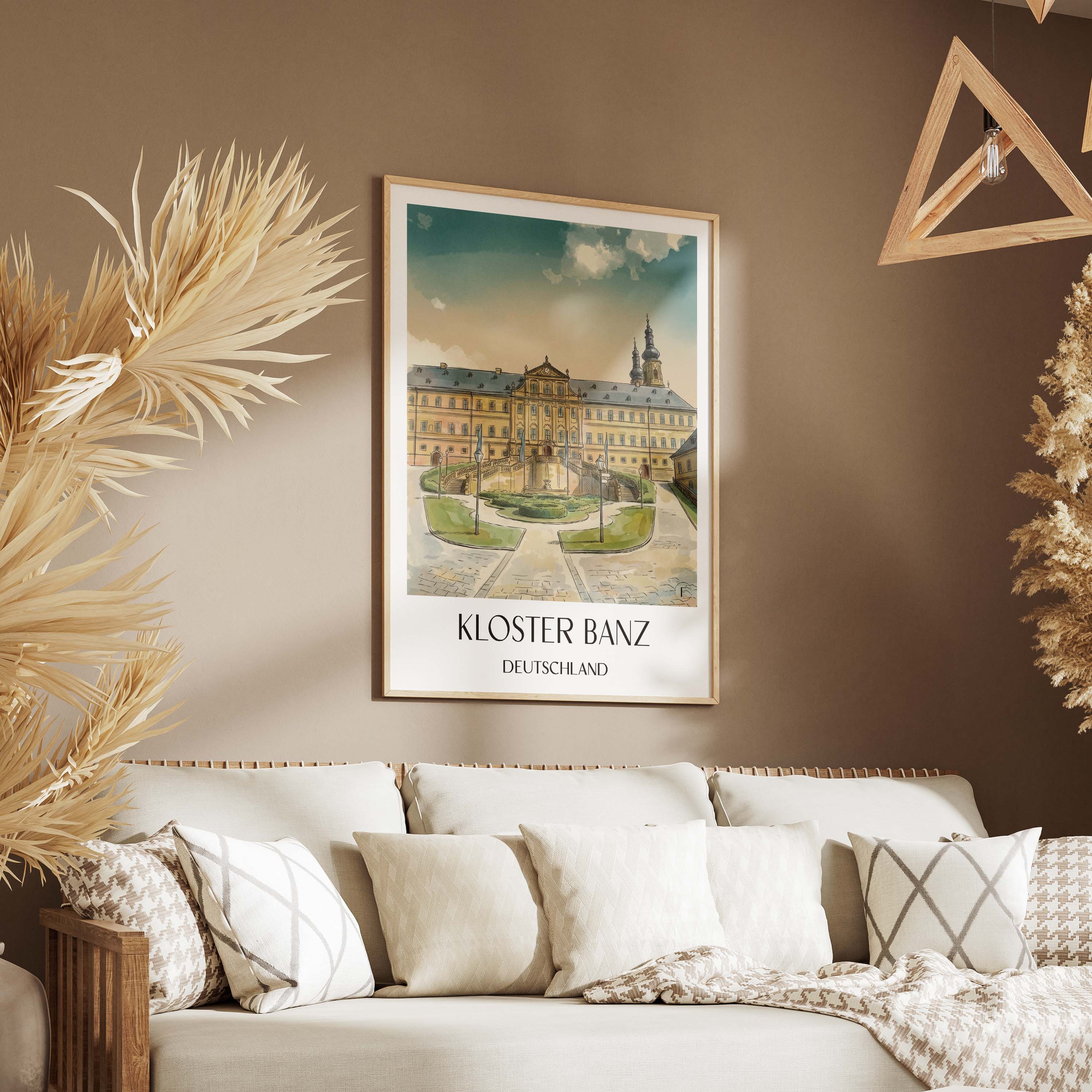 kloster-banz-deutschland-poster-aquarell
