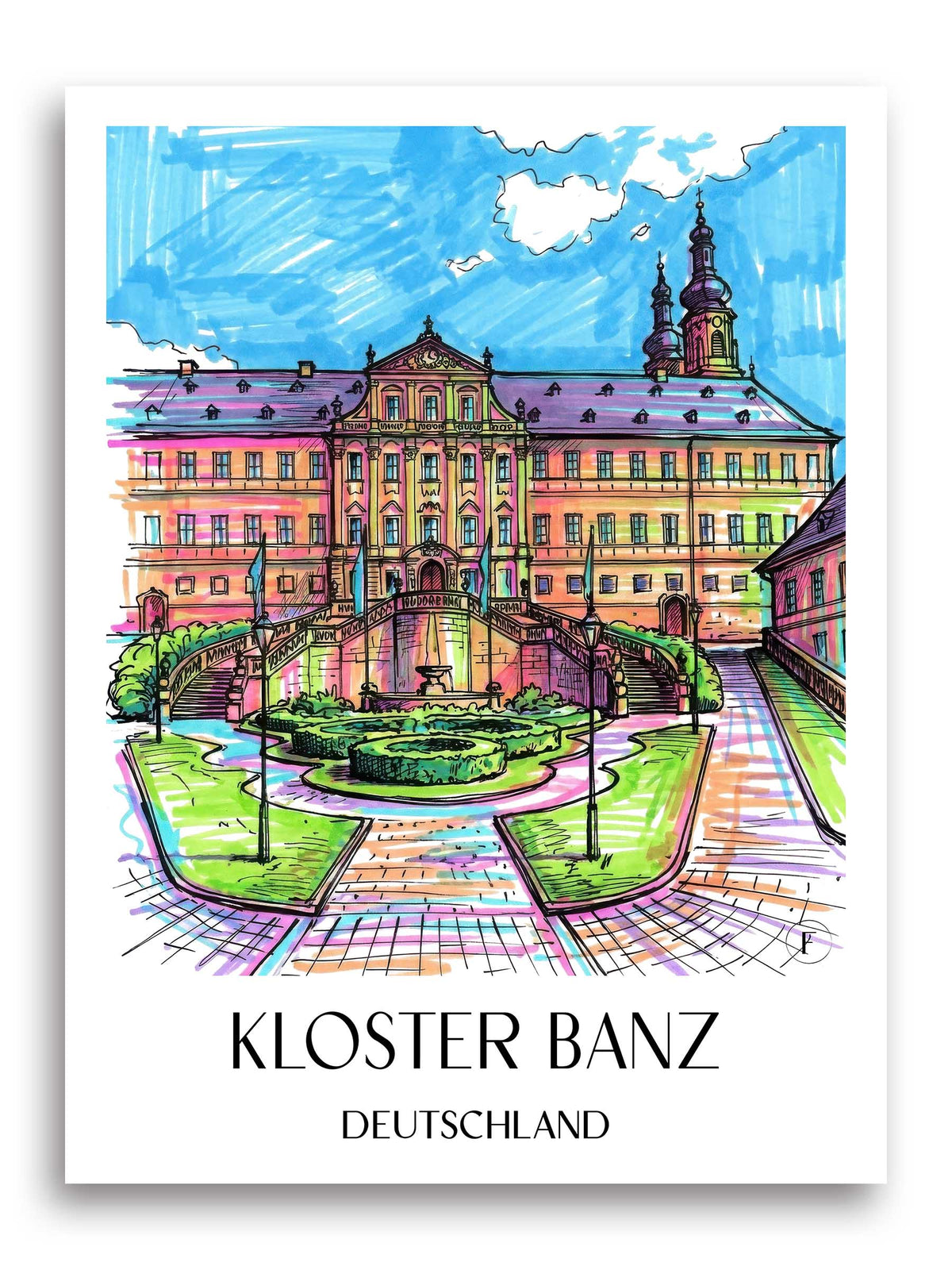 kloster-banz-deutschland-poster-graffiti