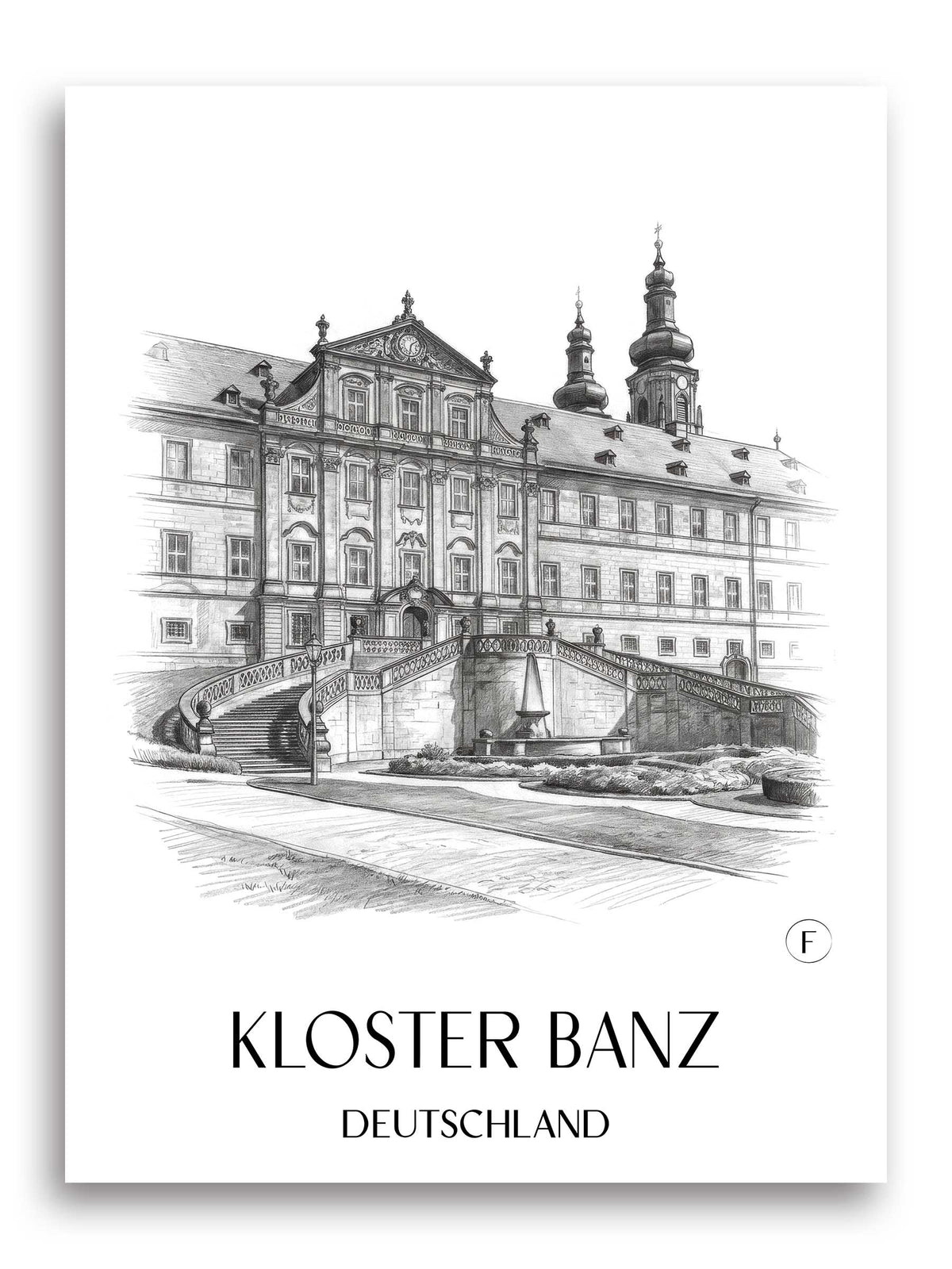 kloster-banz-deutschland-poster-bleistift-zeichnung-drawing