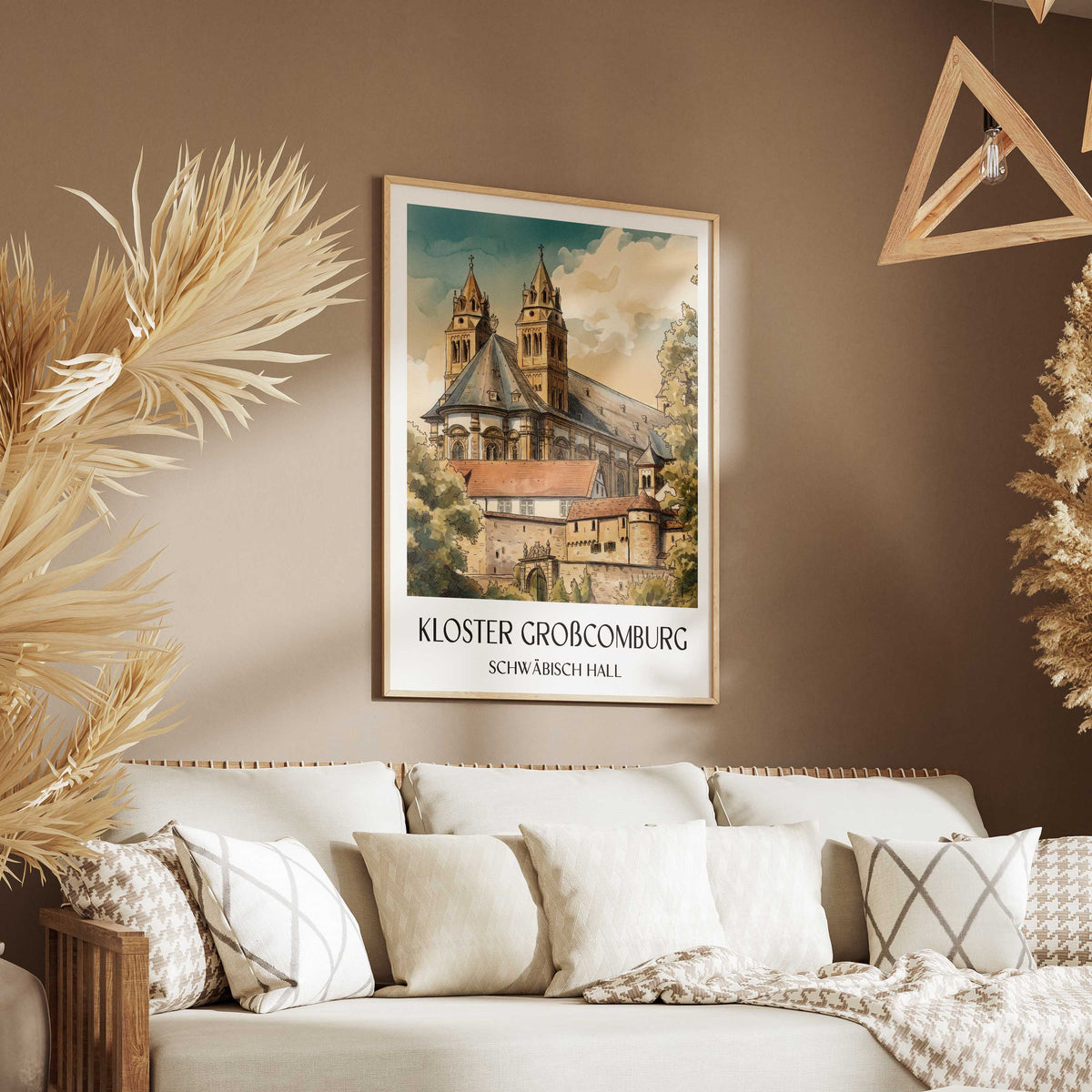 kloster-großcomburg-schwäbisch-hall-deutschland-poster-aquarell