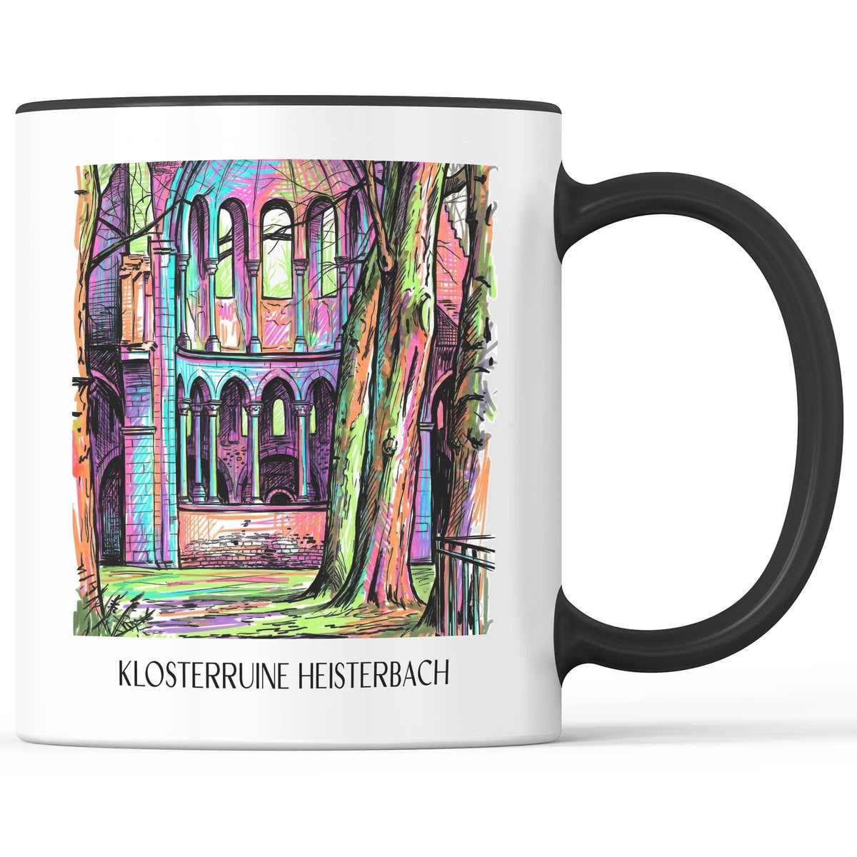 klosterruine-heisterbach-königswinter-deutschland-kaffeebecher-graffiti