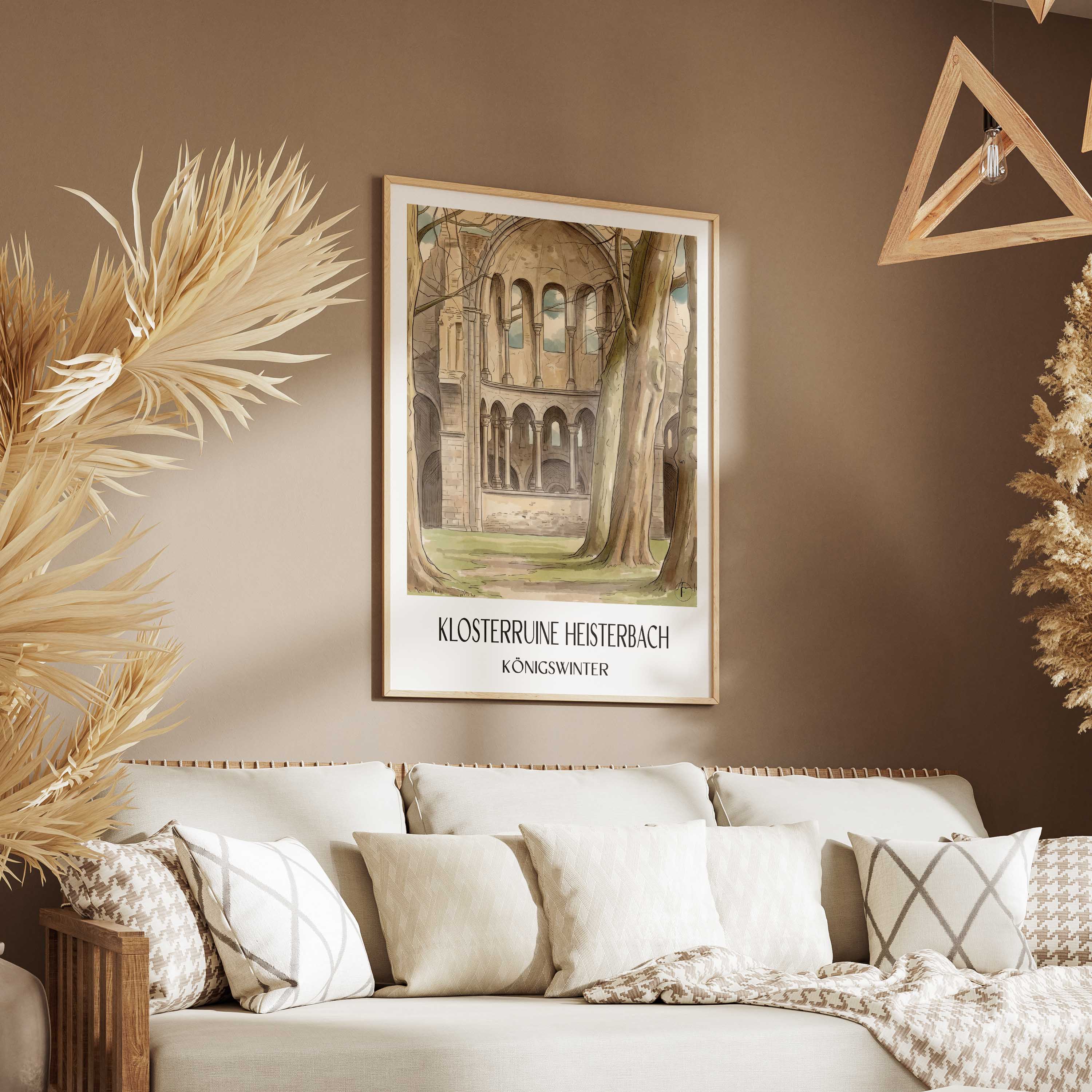 klosterruine-heisterbach-königswinter-deutschland-poster-aquarell