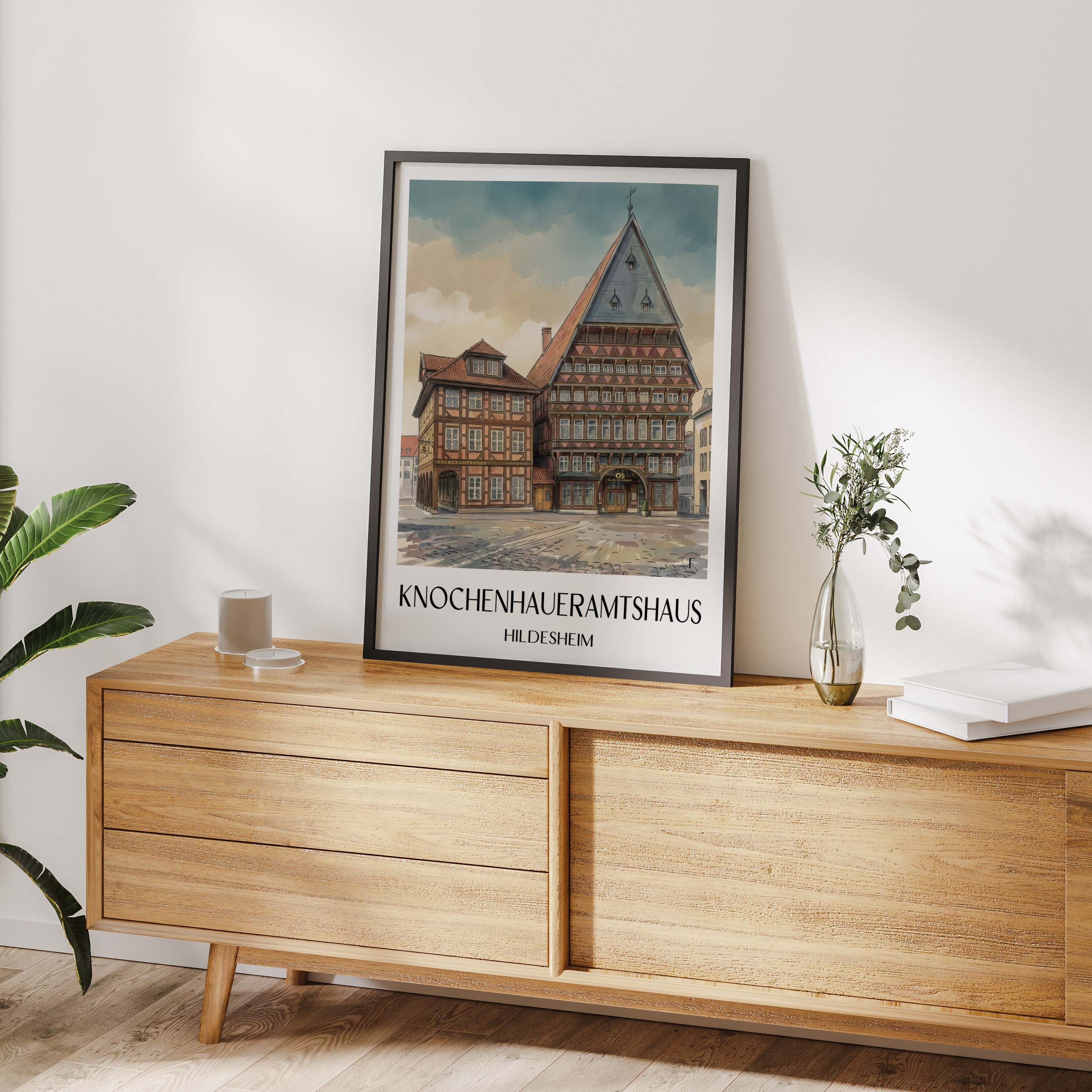 knochenhaueramtshaus-hildesheim-deutschland-poster-aquarell