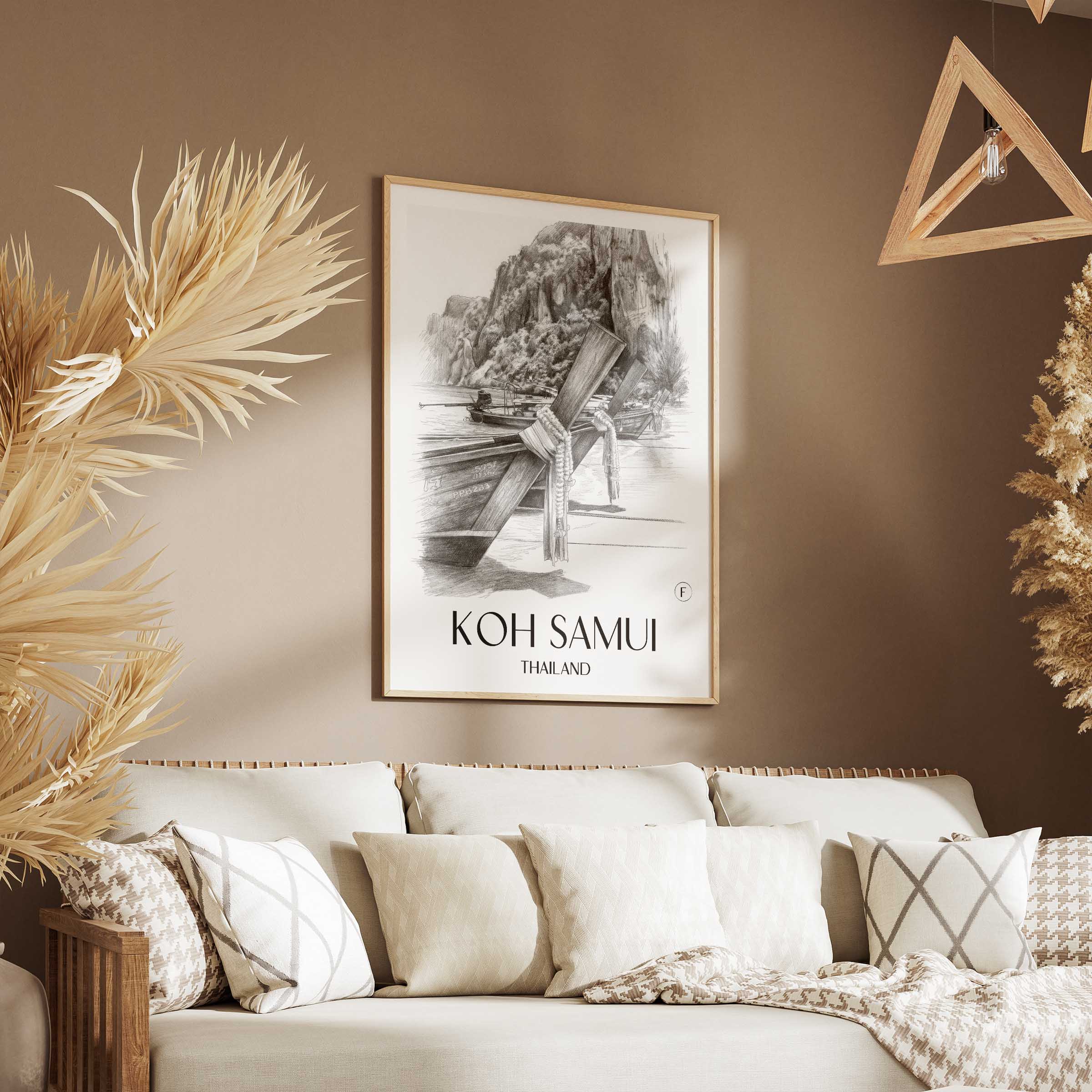 koh-samui-thailand-poster-bleistift-zeichnung-drawing