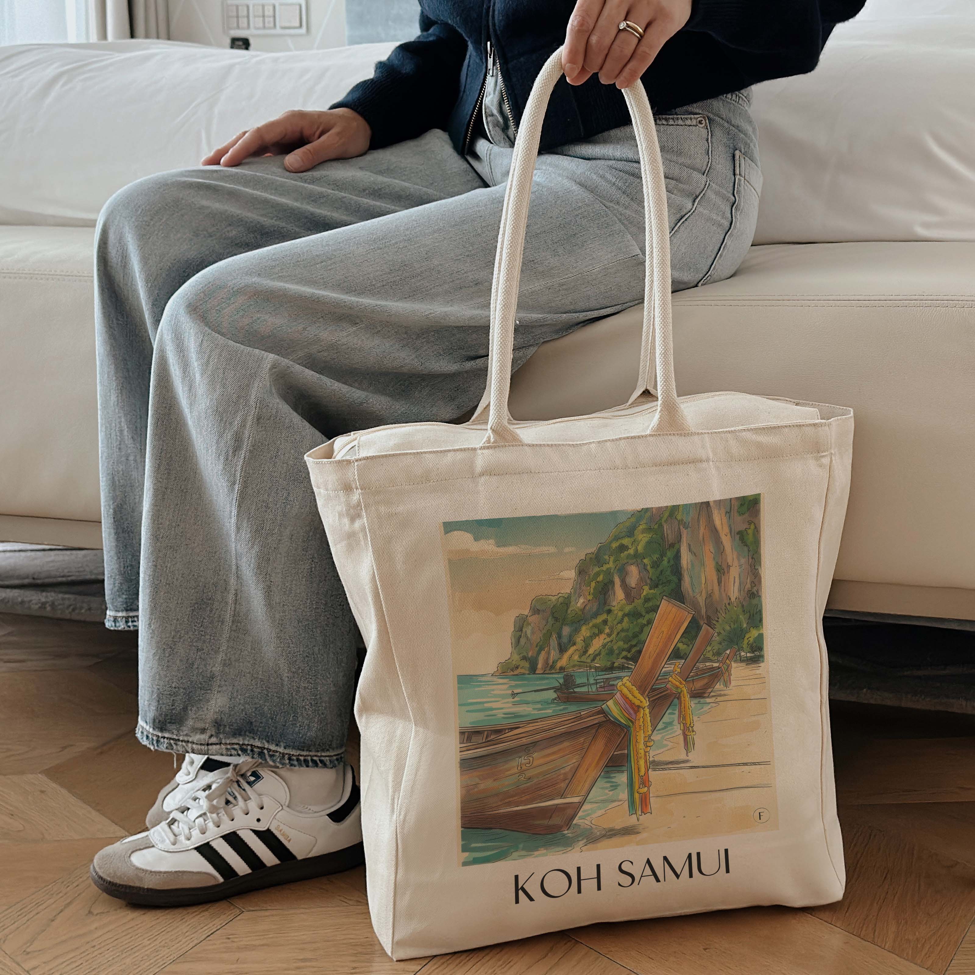 koh-samui-thailand-einkaufstasche-aquarell