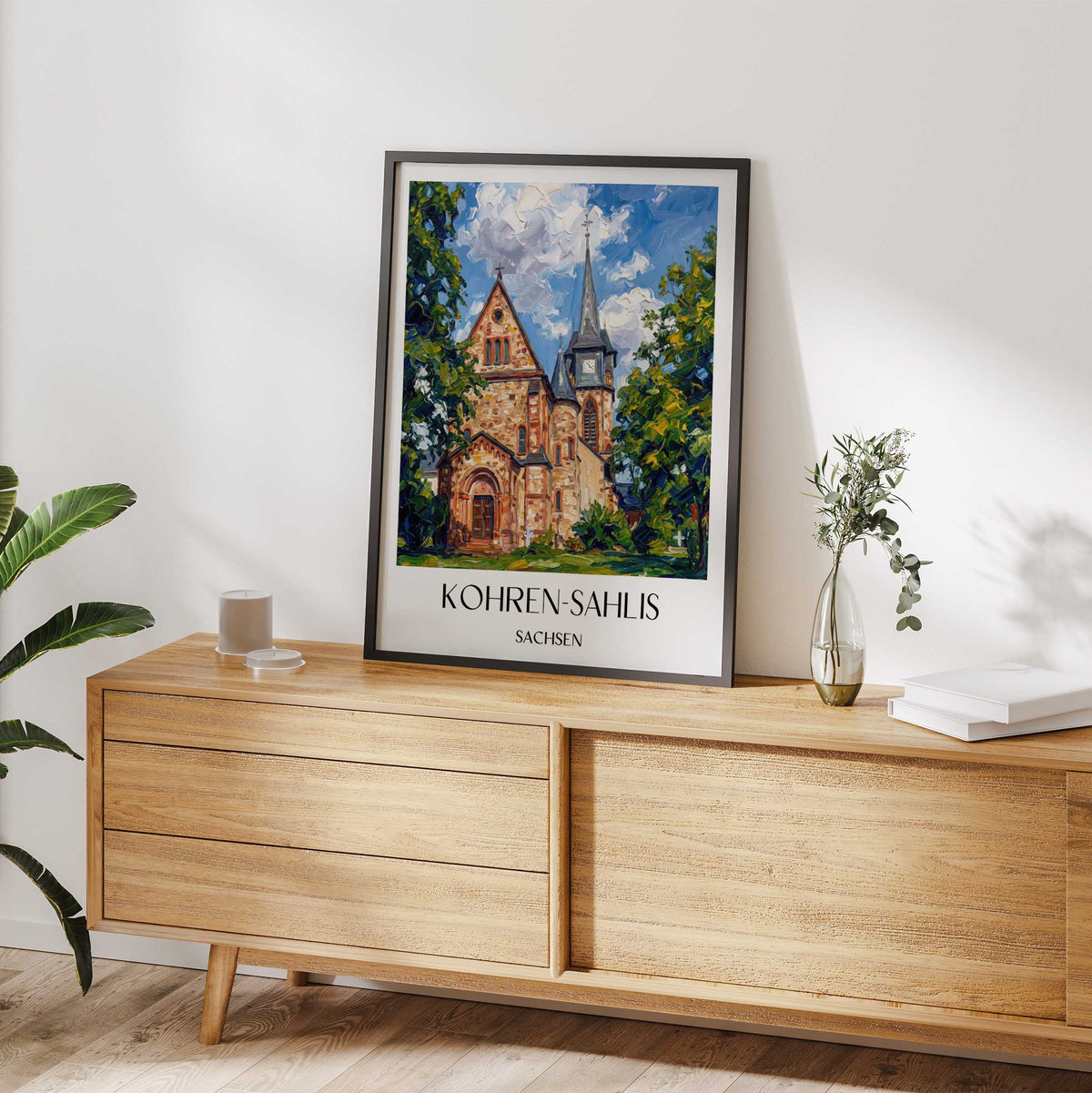 kohren-sahlis-sachsen-deutschland-poster-oil-painting-oelgemaelde