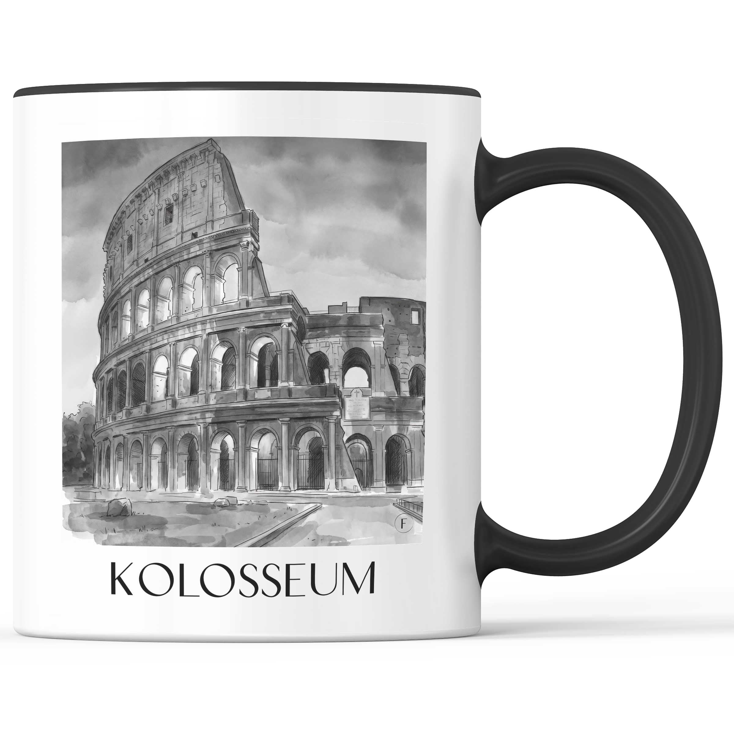 kolosseum-rom-italien-kaffeebecher-aquarell-schwarz-weiss