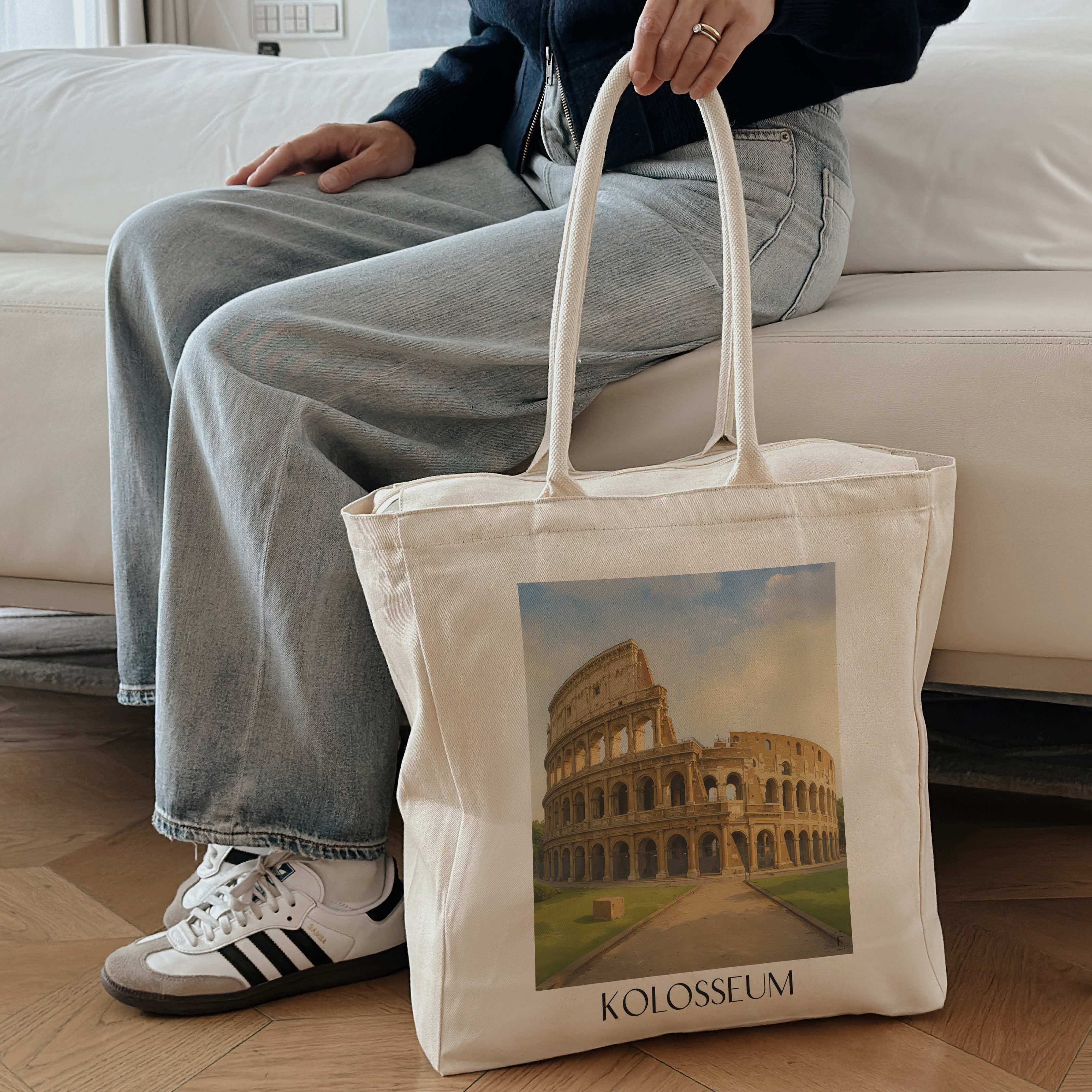 kolosseum-rom-italien-einkaufstasche-aquarell