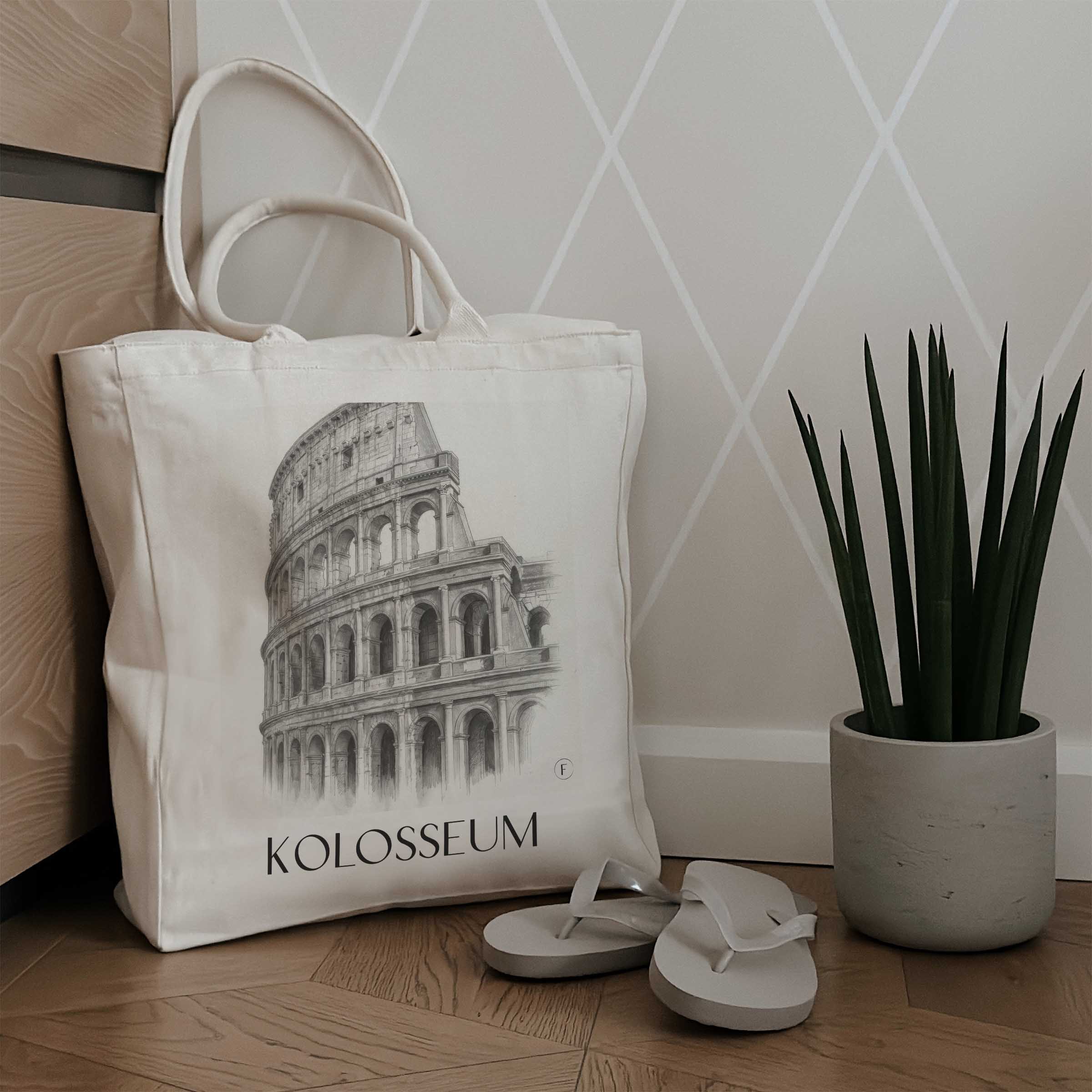 kolosseum-rom-italien-einkaufstasche-bleistift-zeichnung-drawing