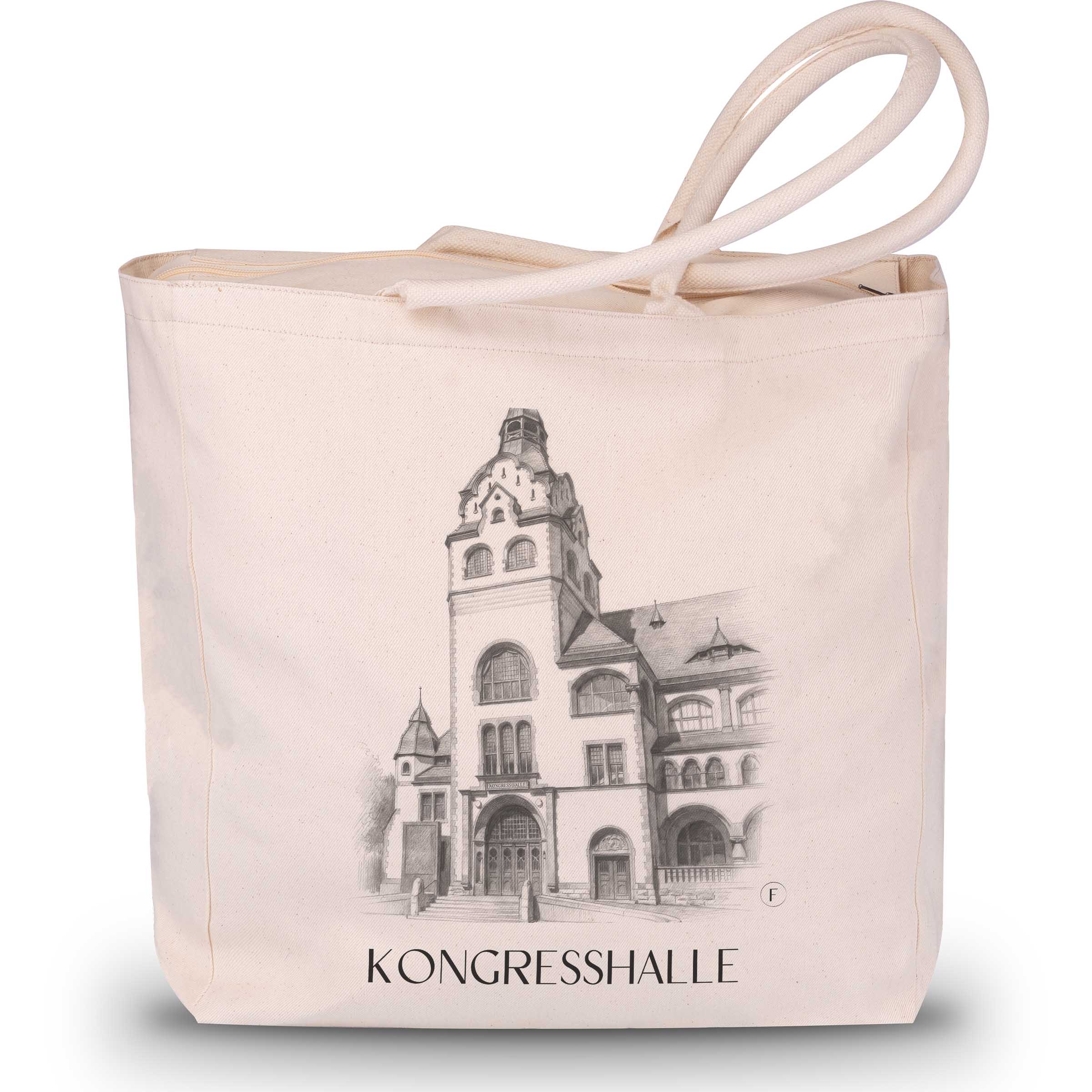 kongresshalle-leipzig-deutschland-einkaufstasche-bleistift-zeichnung-drawing
