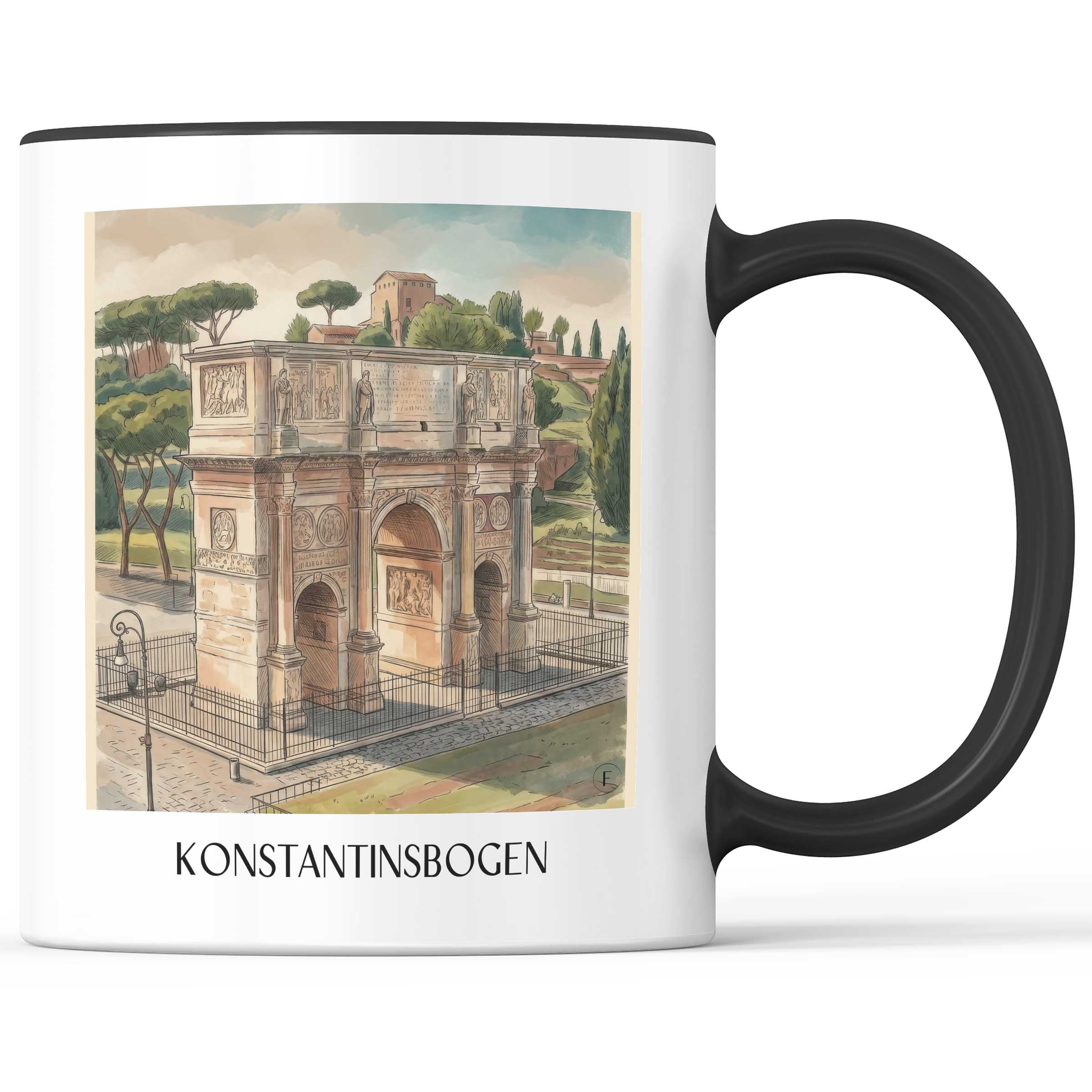 konstantinsbogen-rom-italien-kaffeebecher-aquarell