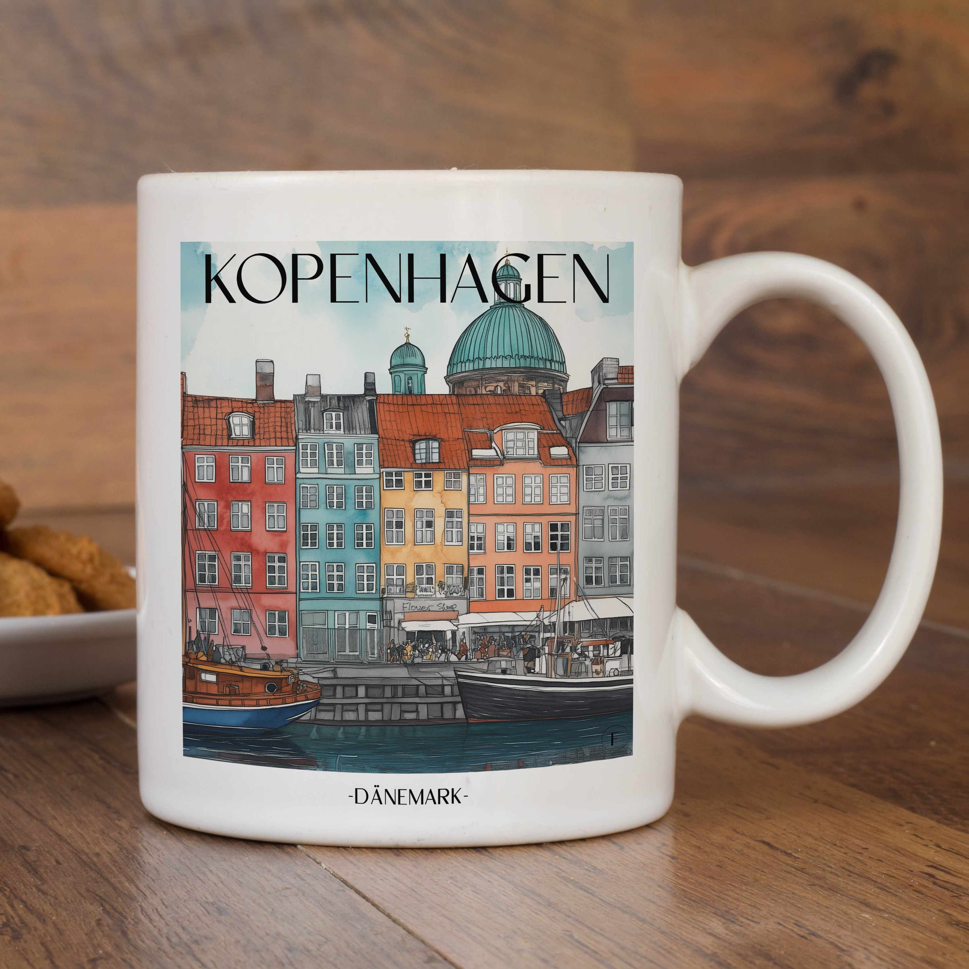 kopenhagen-dänemark-einkaufstasche-aquarell
