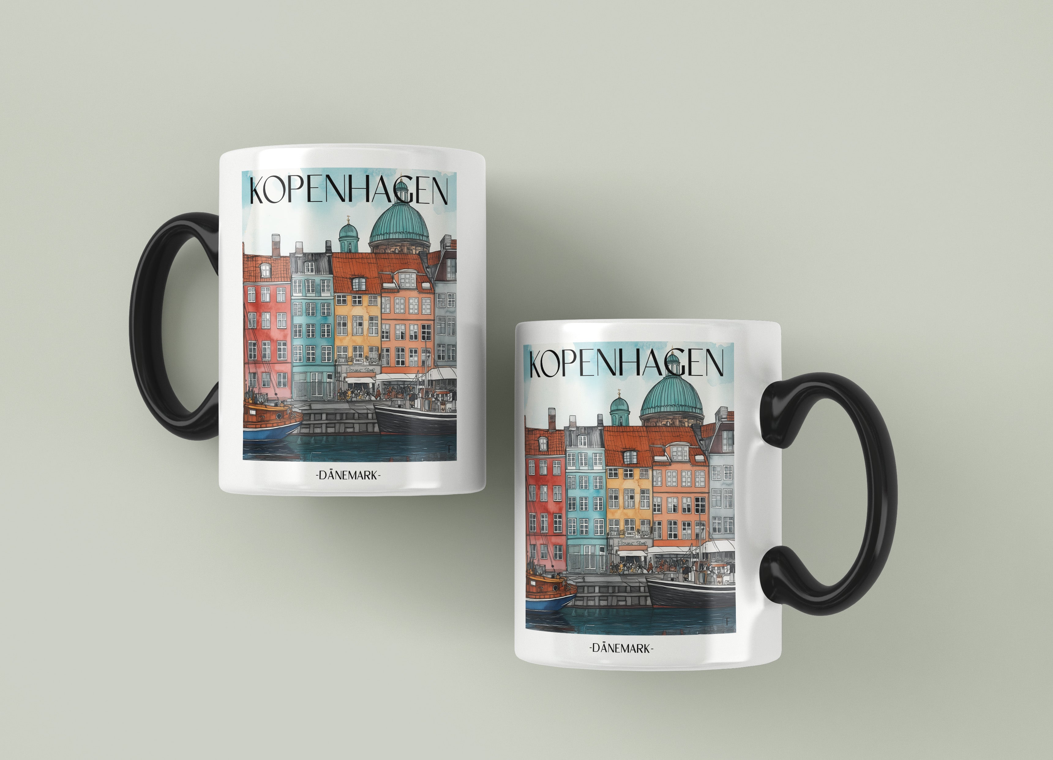 kopenhagen-dänemark-einkaufstasche-aquarell