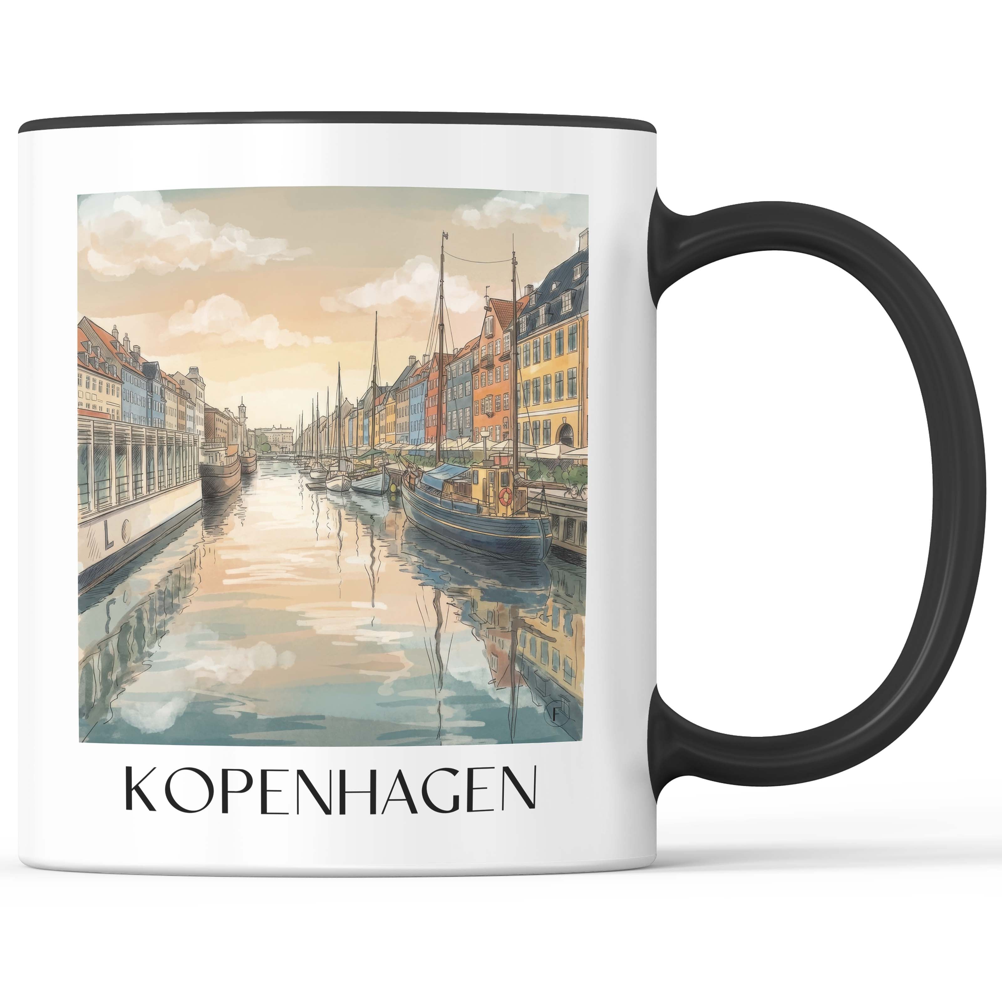 kopenhagen-dänemark-kaffeebecher-aquarell