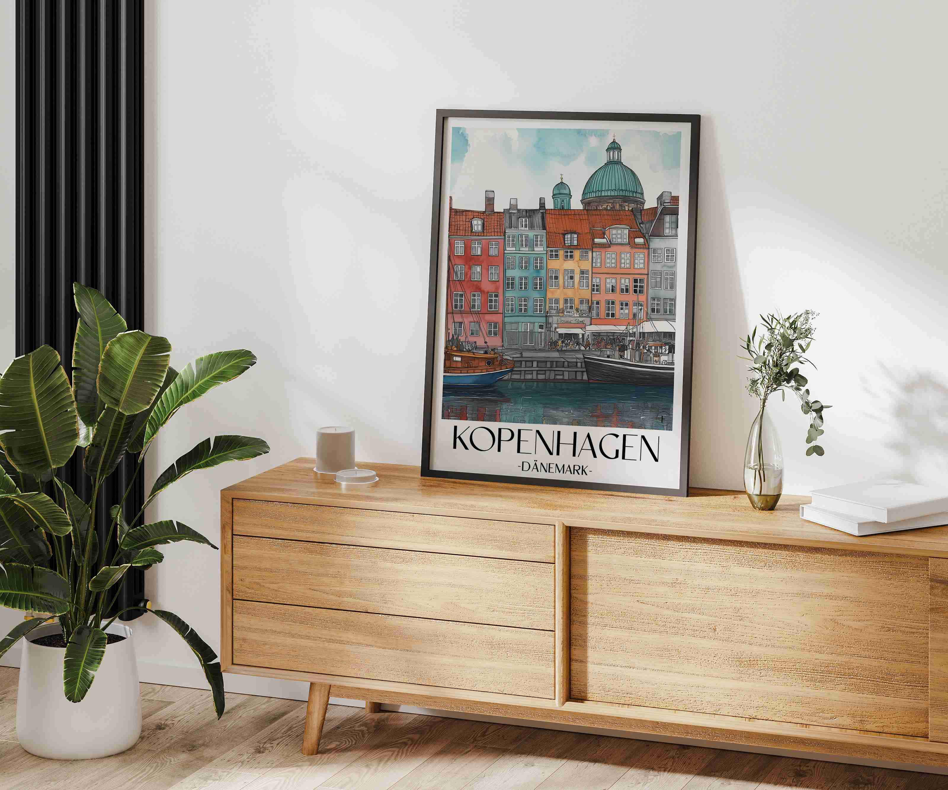 kopenhagen-dänemark-poster-aquarell