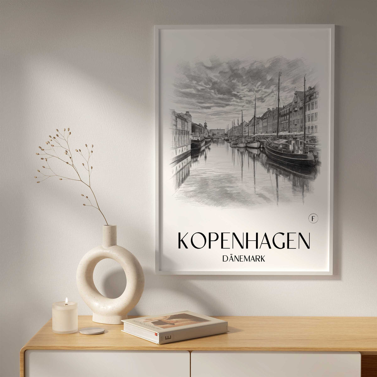 kopenhagen-dänemark-poster-bleistift-zeichnung-drawing