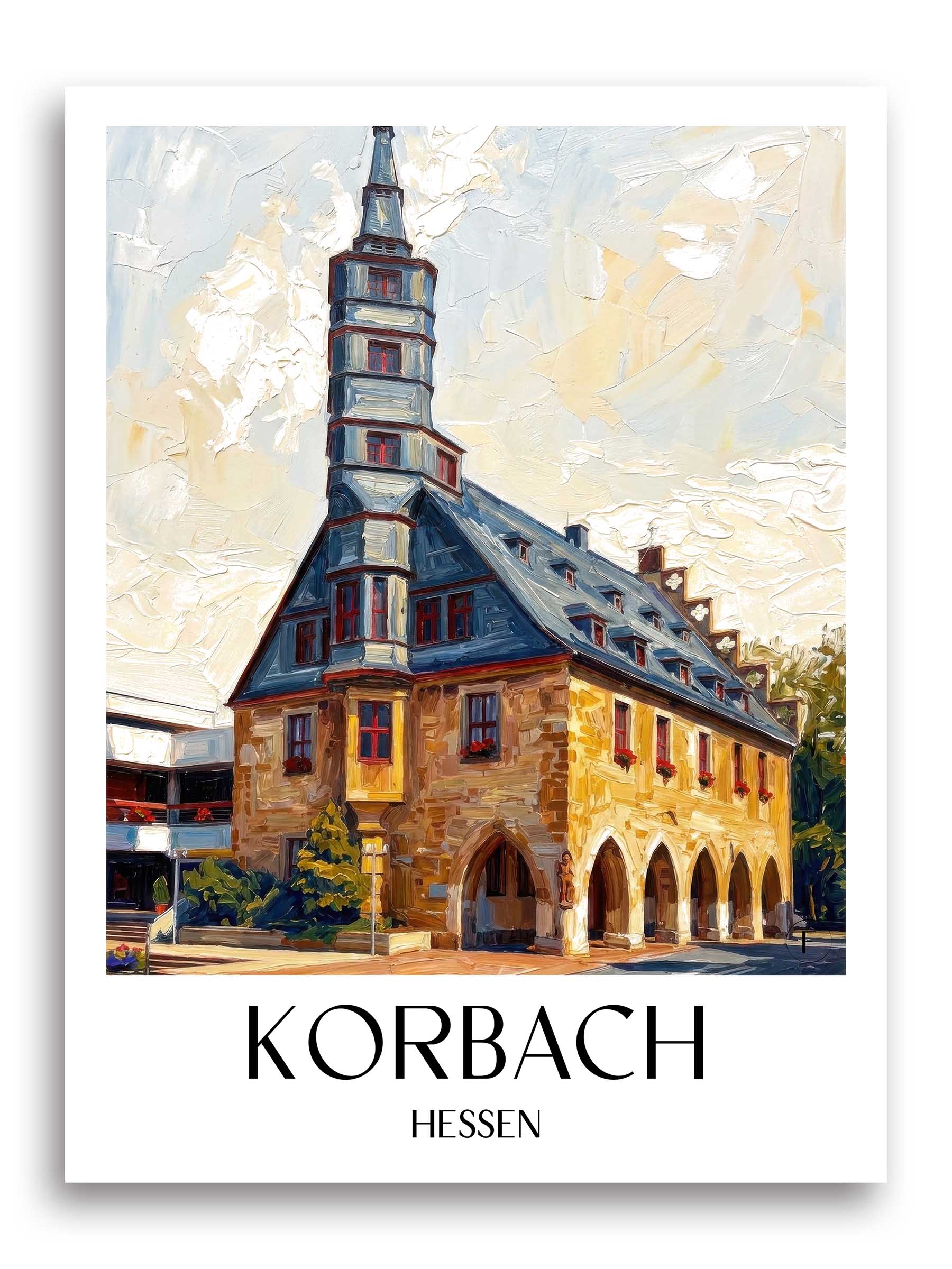 korbach-hessen-deutschland-poster-oil-painting-oelgemaelde
