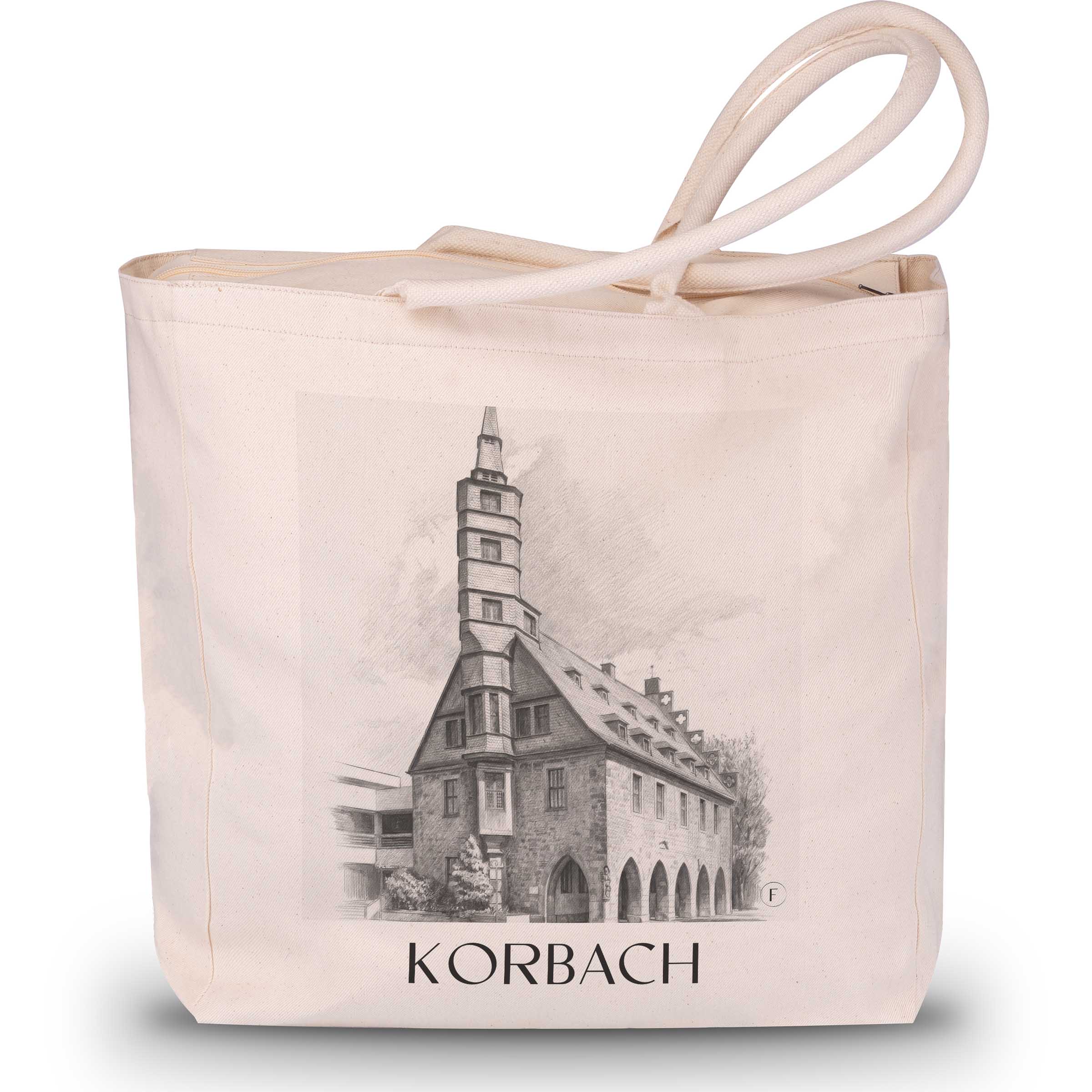 korbach-hessen-deutschland-einkaufstasche-bleistift-zeichnung-drawing