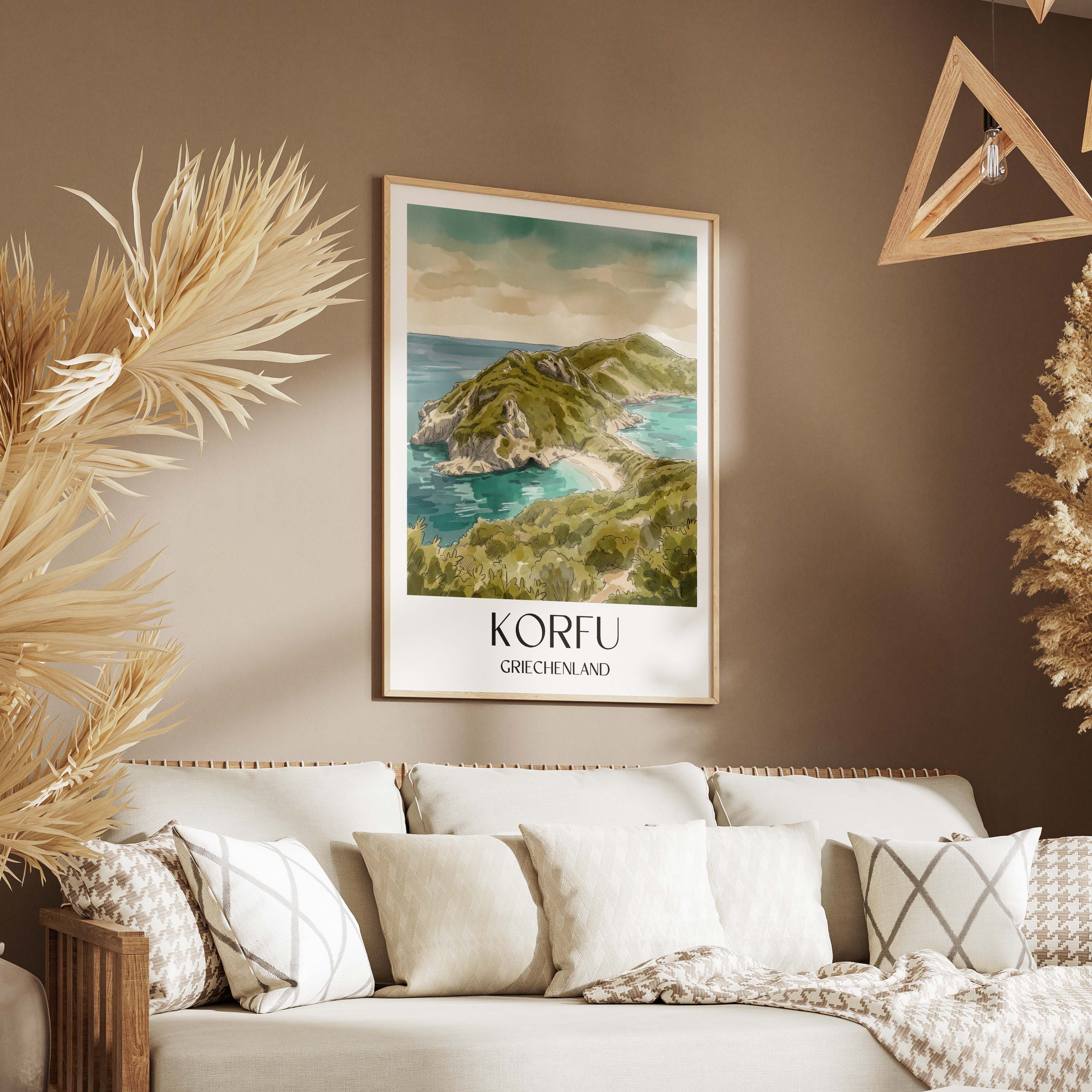 korfu-griechenland-poster-aquarell