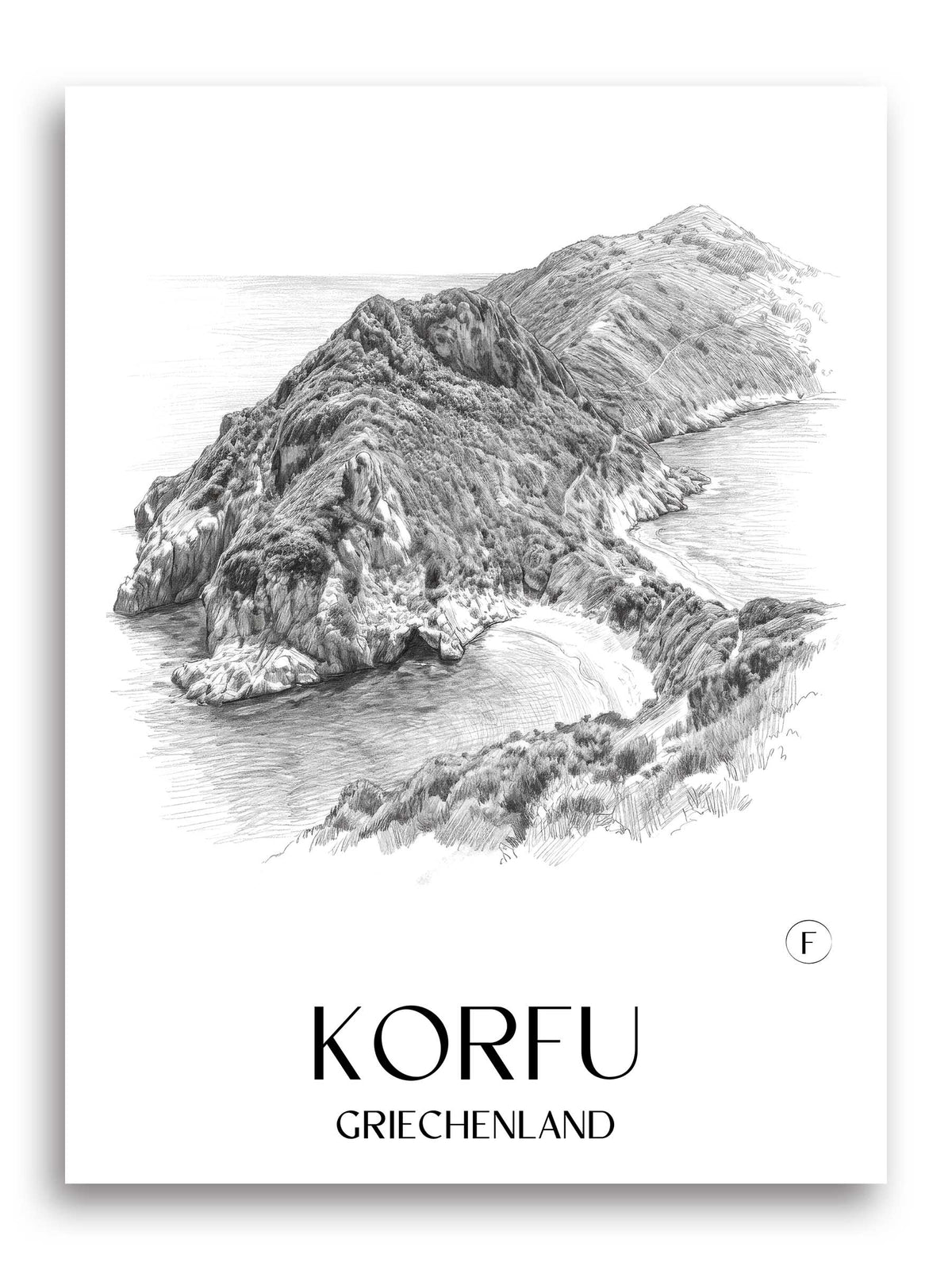 korfu-griechenland-poster-bleistift-zeichnung-drawing