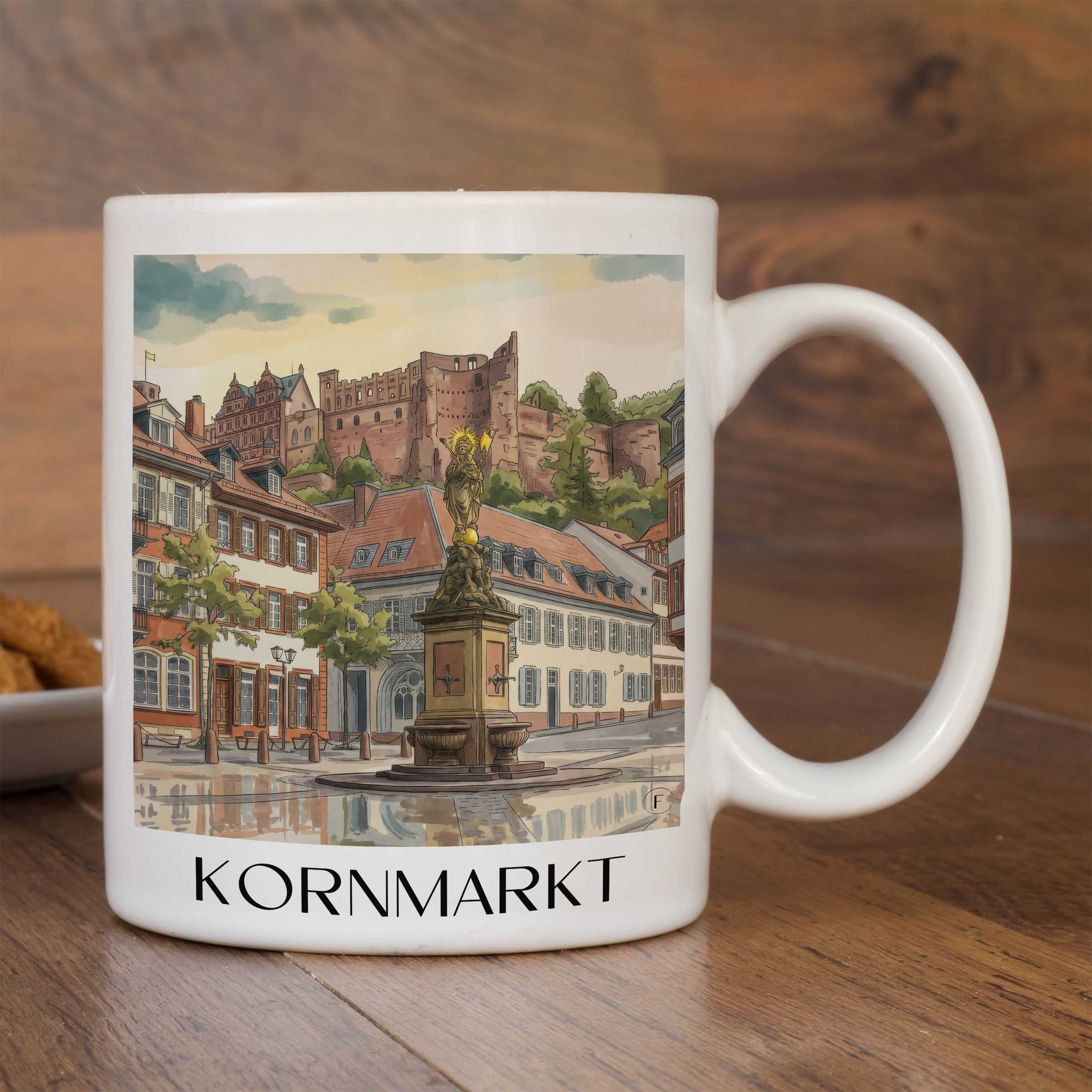 kornmarkt-heidelberg-deutschland-kaffeebecher-aquarell