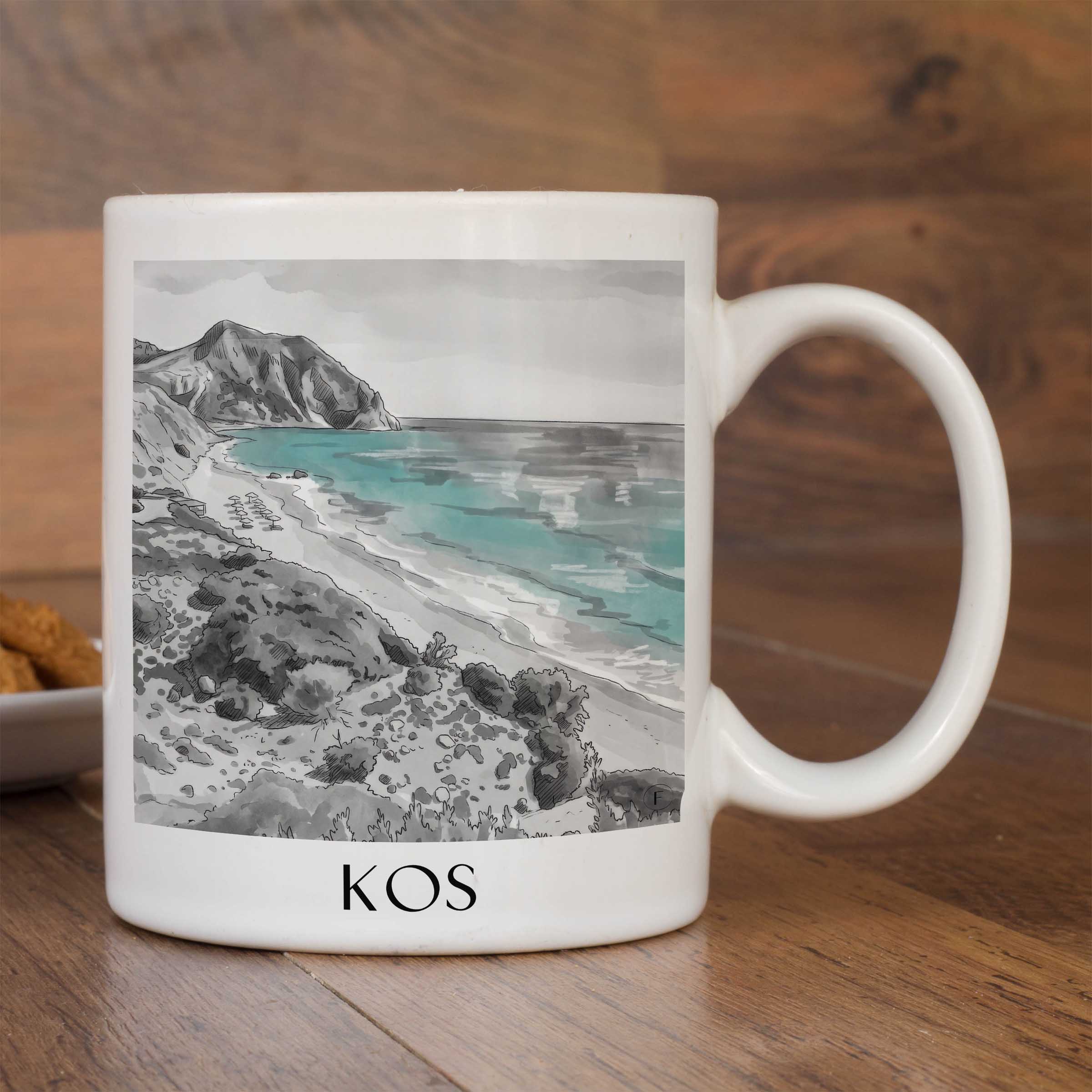 kos-griechenland-kaffeebecher-aquarell-schwarz-weiss