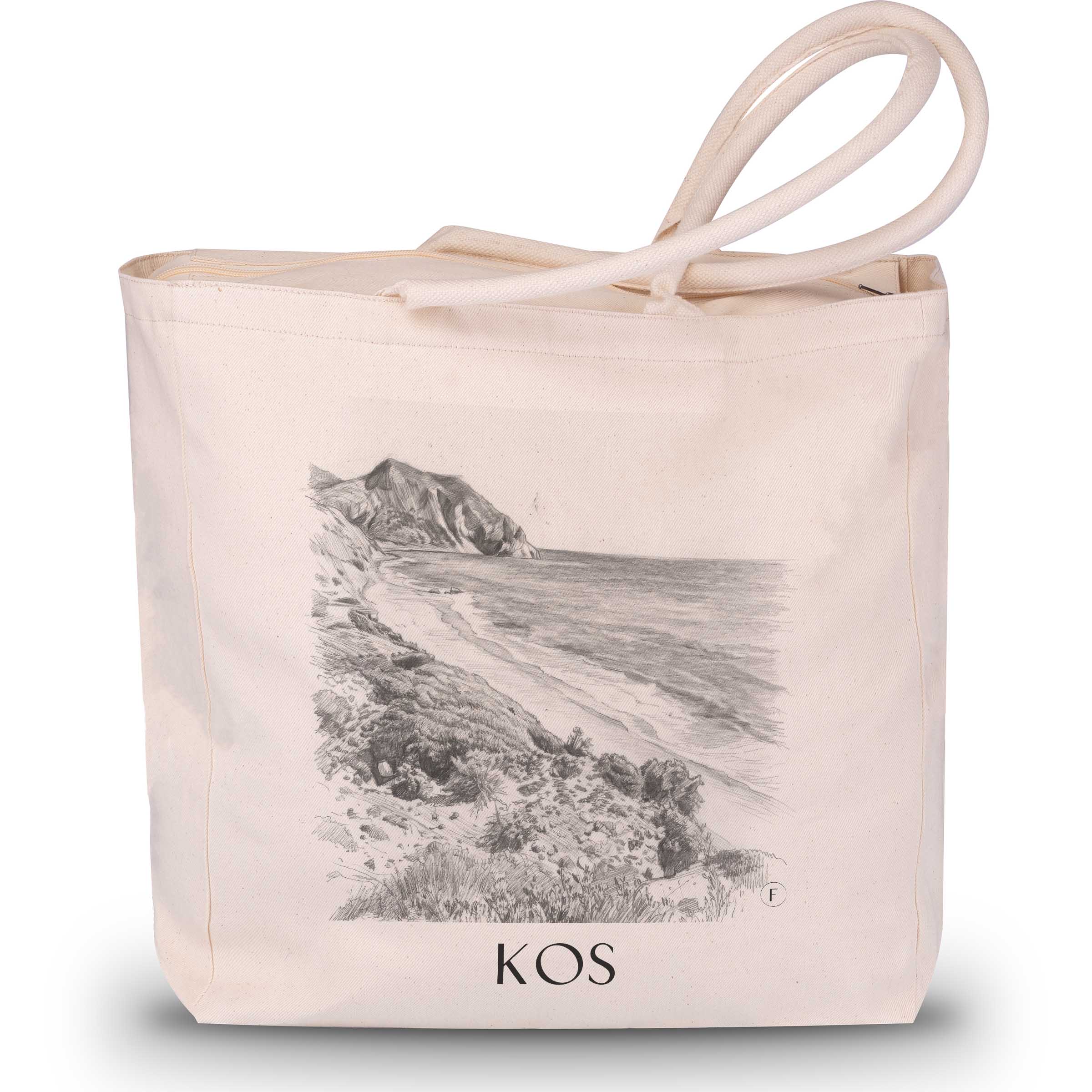 Kos - Griechenland Tote Bag - Einkaufstasche im Zeichnung Stil
