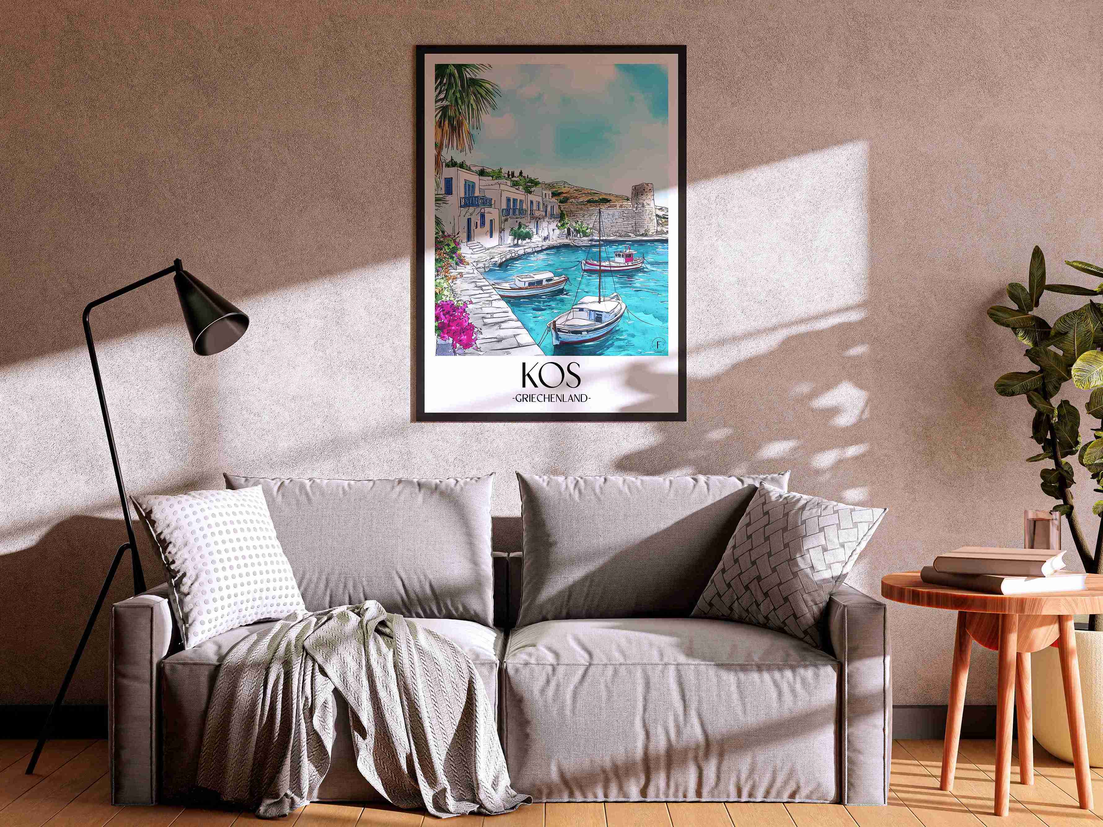 kos-griechenland-poster-aquarell