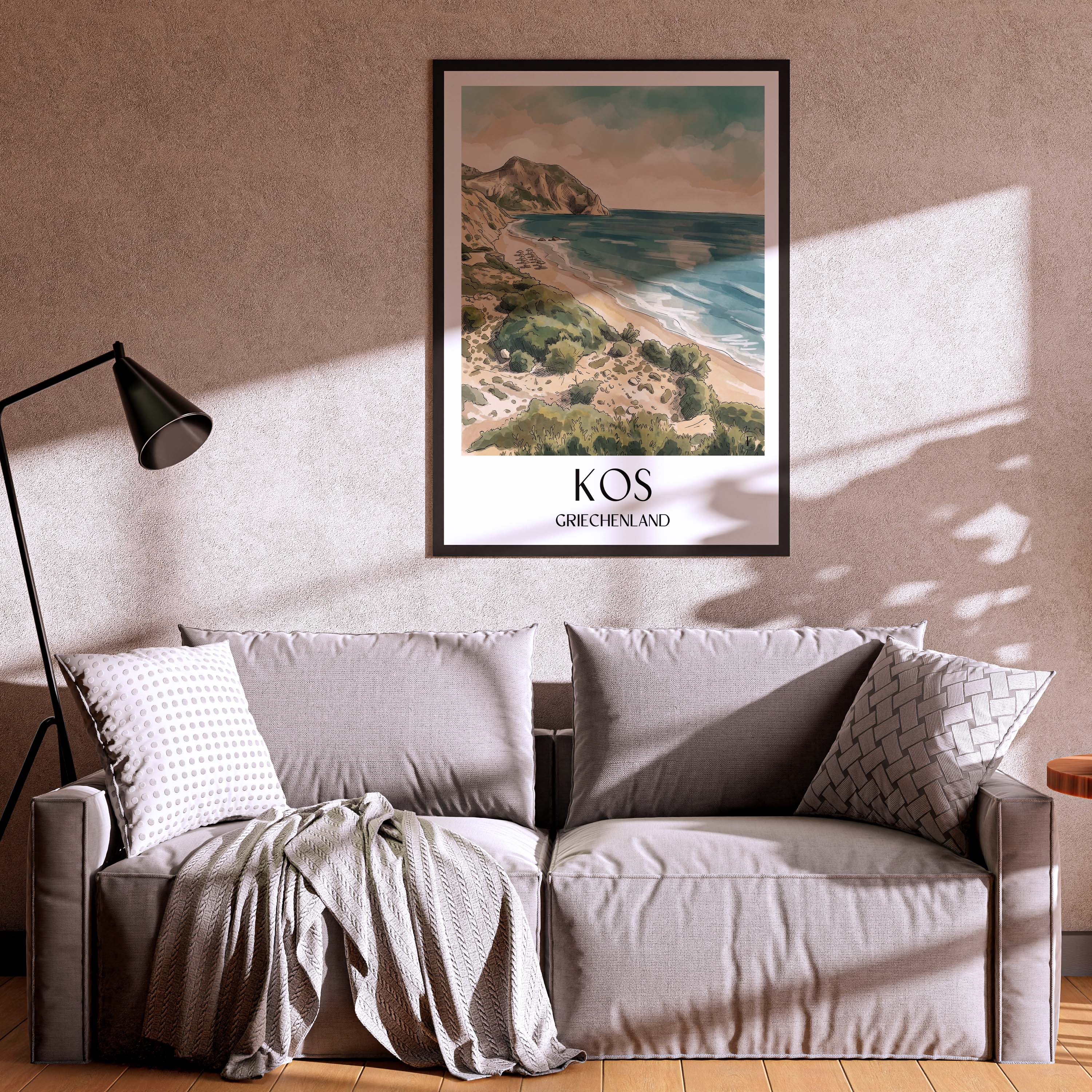 kos-griechenland-poster-aquarell