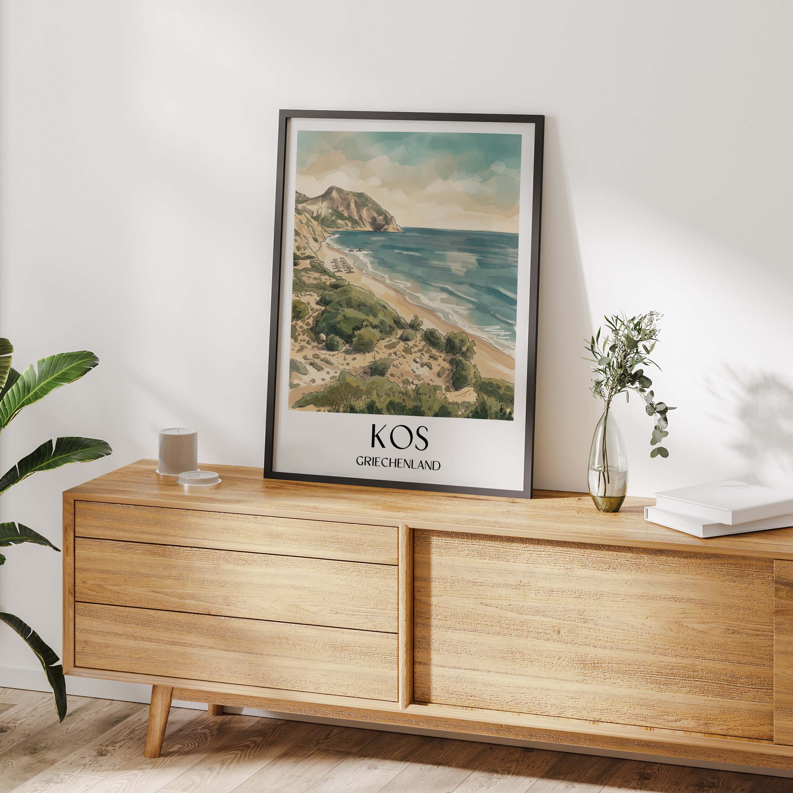 kos-griechenland-poster-aquarell