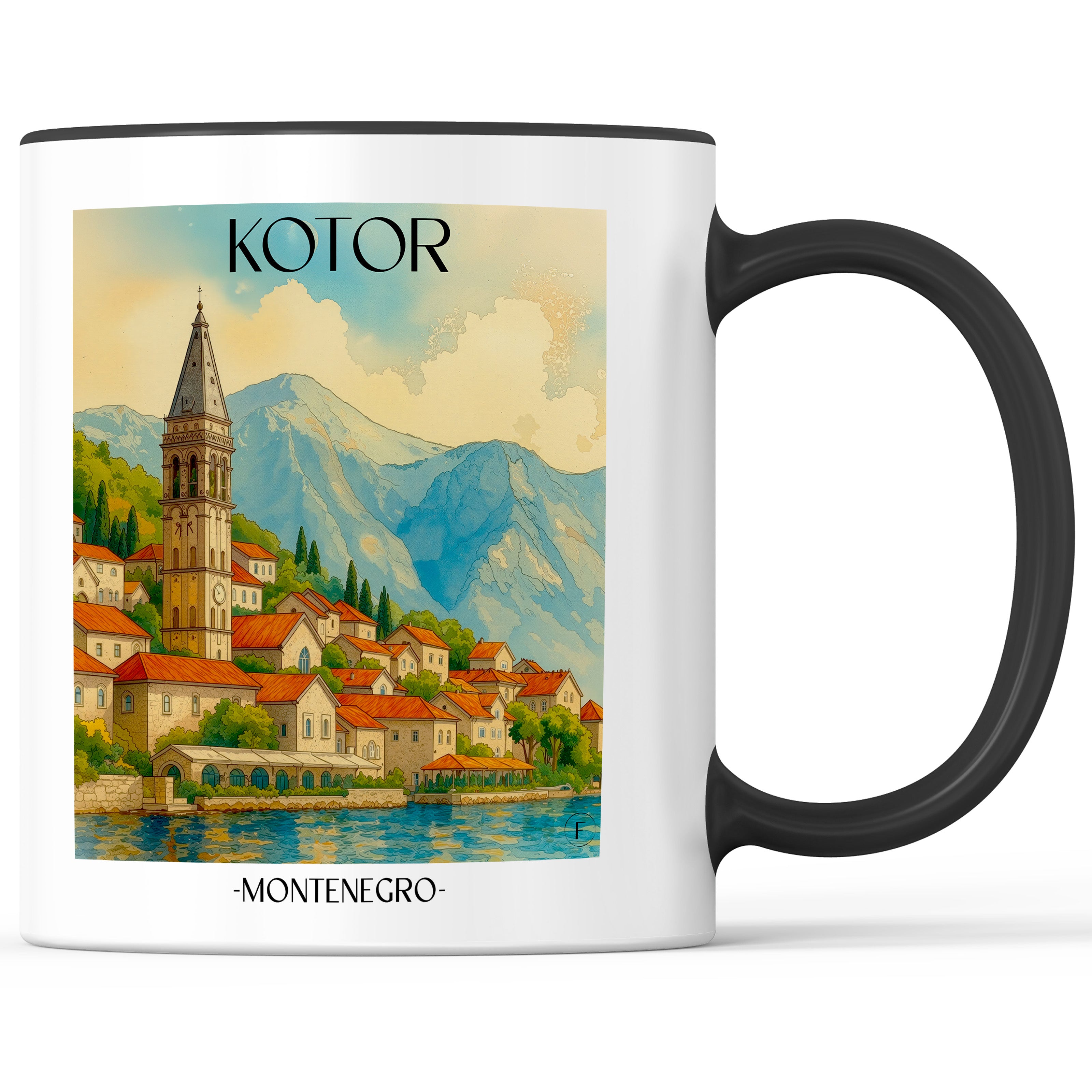 kotor-montenegro-einkaufstasche-aquarell