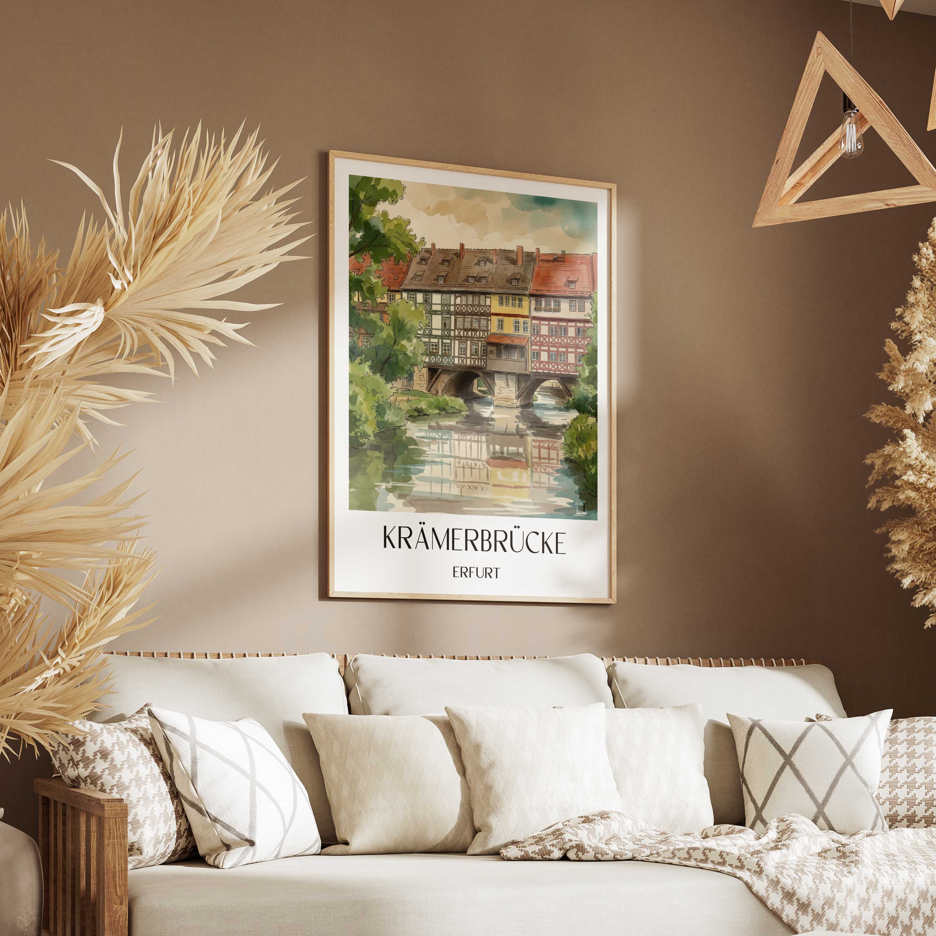 krämerbrücke-erfurt-deutschland-poster-aquarell