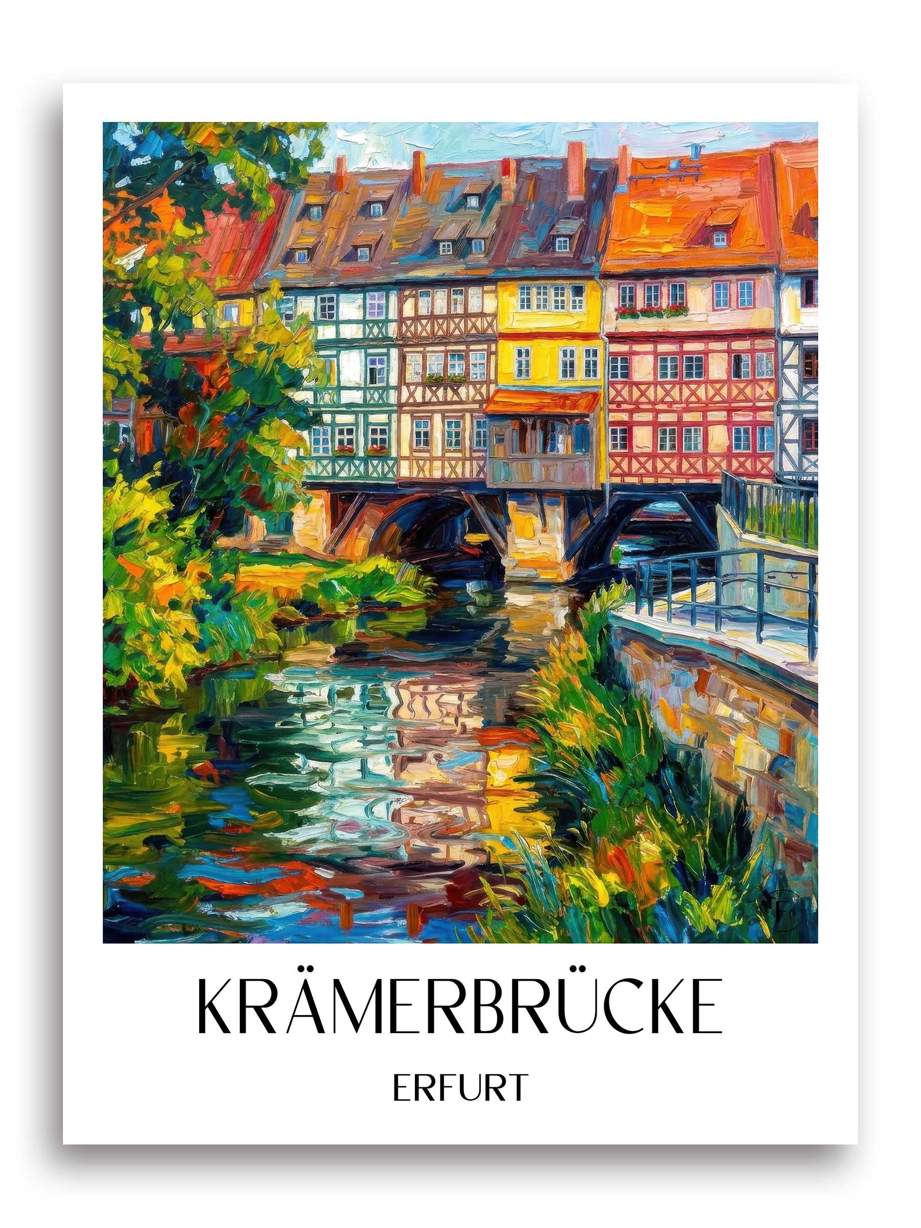krämerbrücke-erfurt-deutschland-poster-oil-painting-oelgemaelde