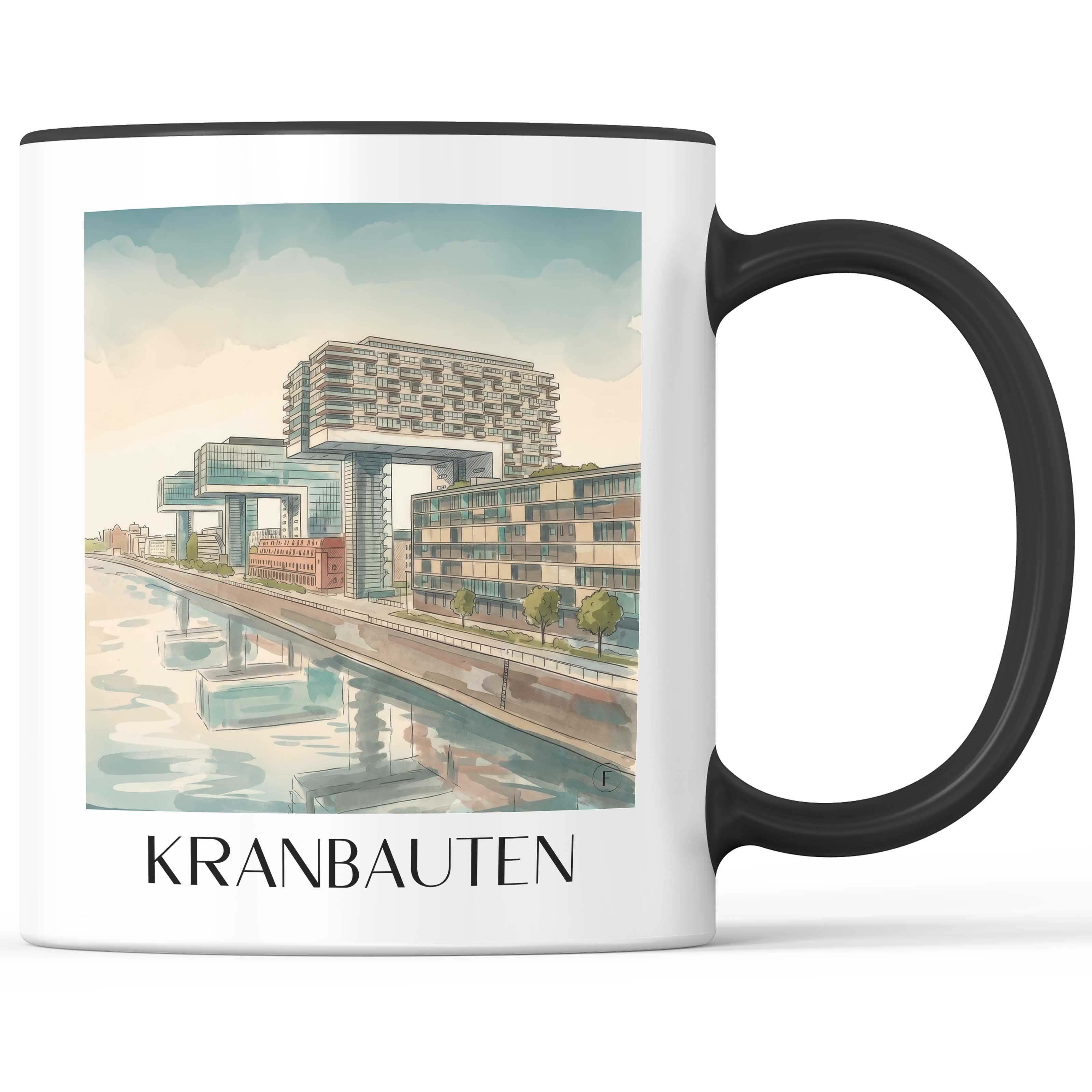 kranbauten-köln-deutschland-kaffeebecher-aquarell