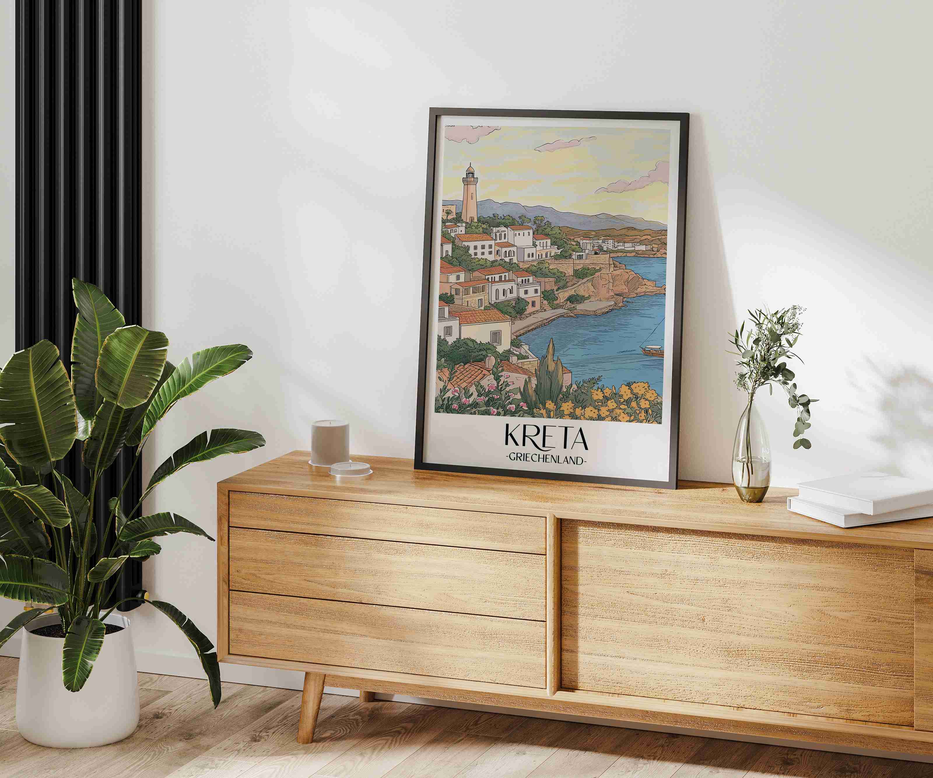 kreta-griechenland-poster-aquarell