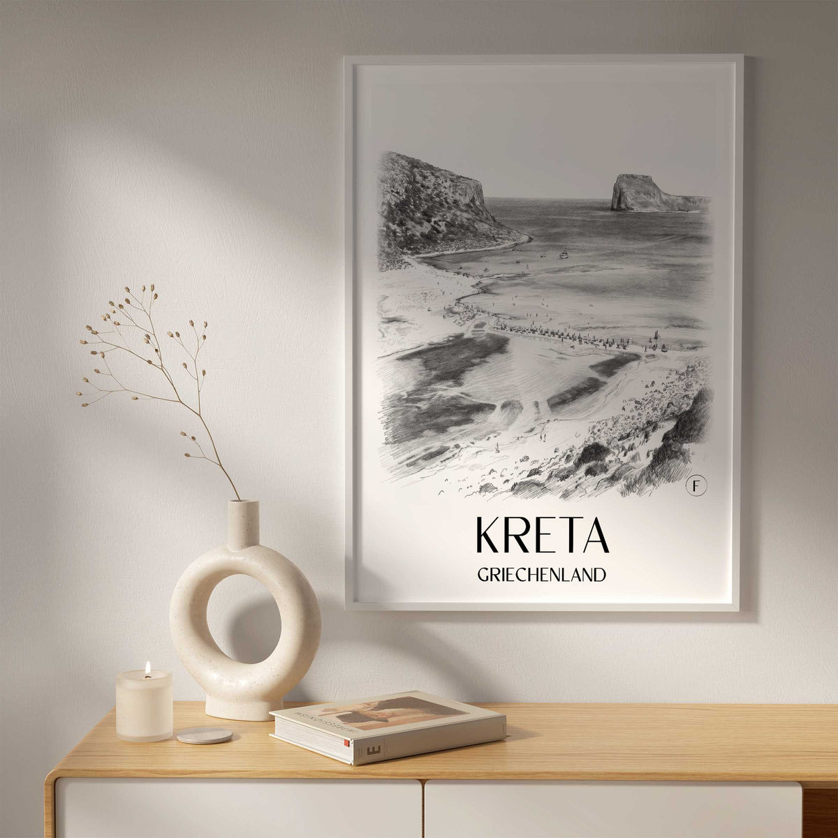 kreta-griechenland-poster-bleistift-zeichnung-drawing