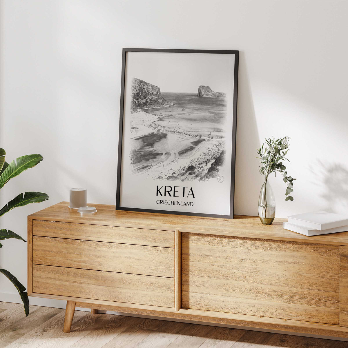 kreta-griechenland-poster-bleistift-zeichnung-drawing