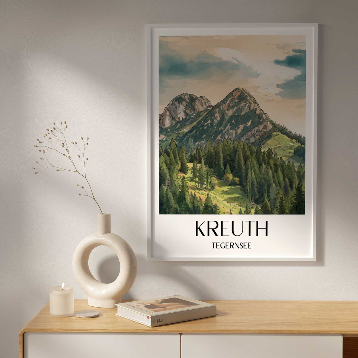 kreuth-tegernsee-deutschland-poster-aquarell