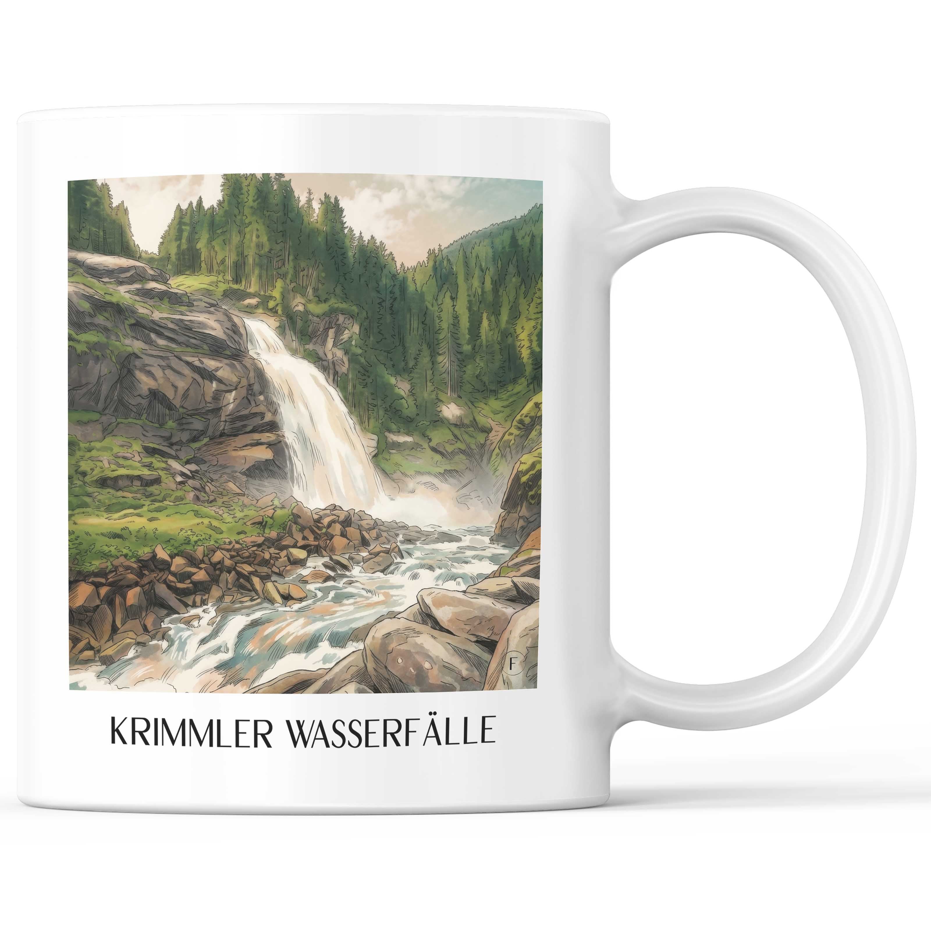 krimmler-wasserfälle-österreich-österreich-kaffeebecher-aquarell