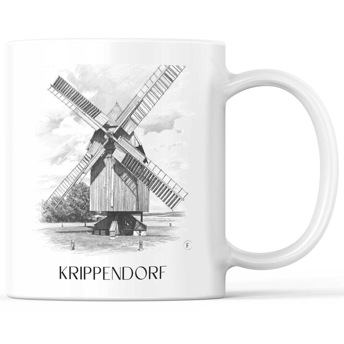 Krippendorf Kaffeebecher - Jena - Deutschland Becher - Kaffeetasse im Zeichnung Stil