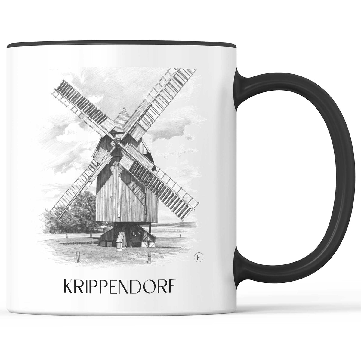 Krippendorf Kaffeebecher - Jena - Deutschland Becher - Kaffeetasse im Zeichnung Stil
