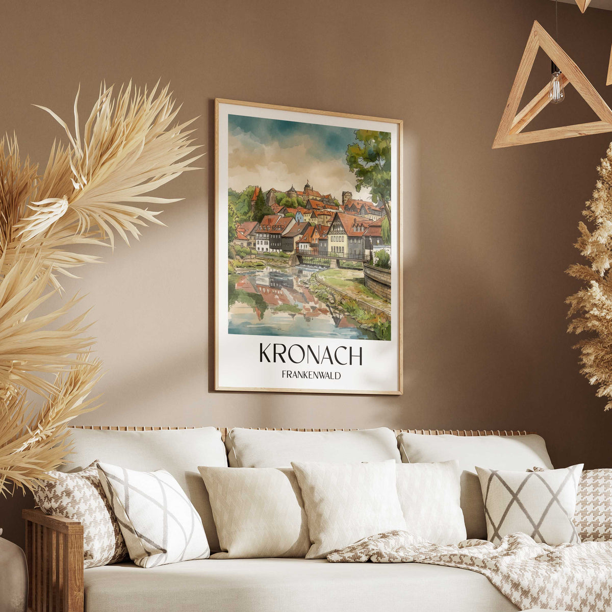 kronach-frankenwald-deutschland-poster-aquarell