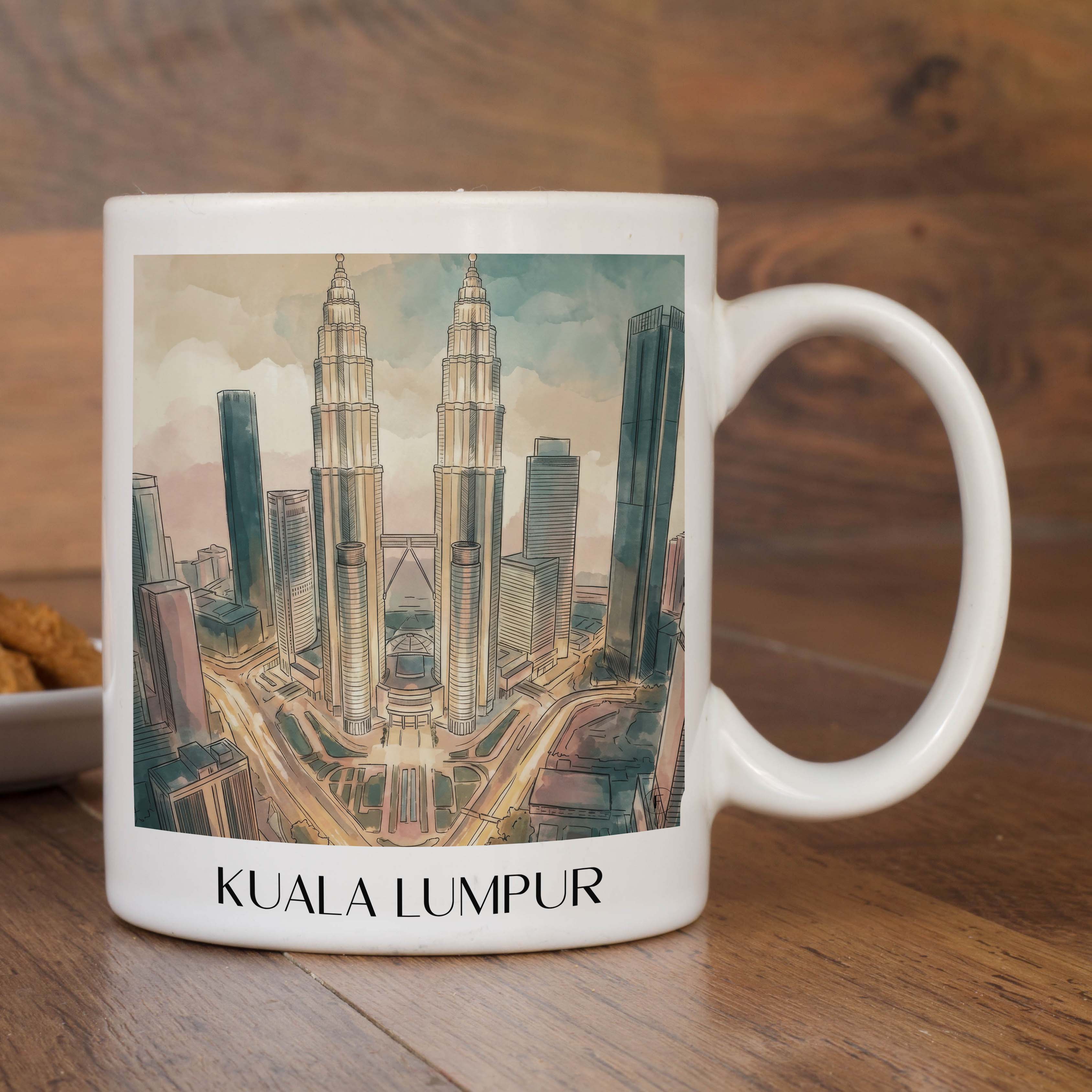 kuala-lumpur-malaysia-kaffeebecher-aquarell