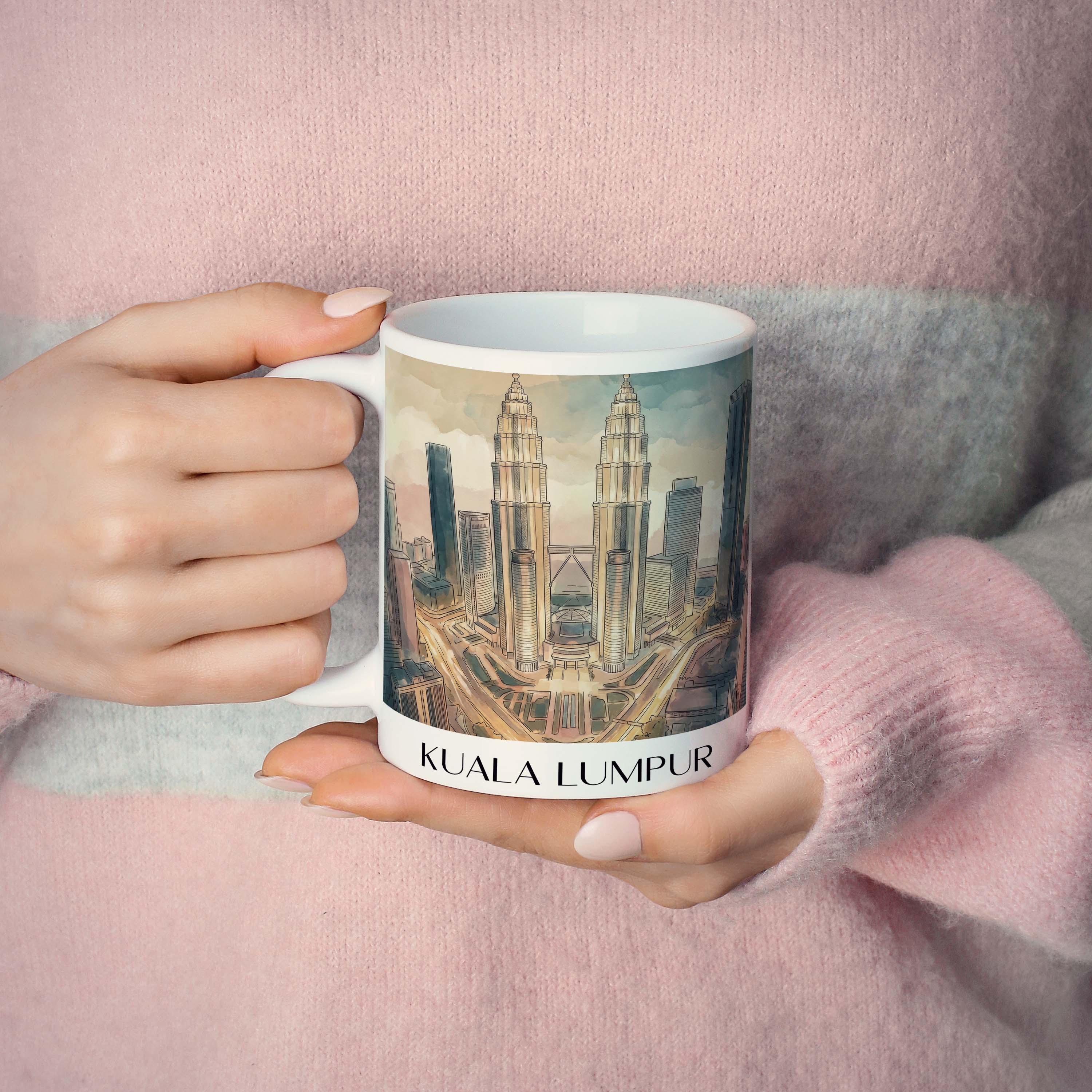 kuala-lumpur-malaysia-kaffeebecher-aquarell