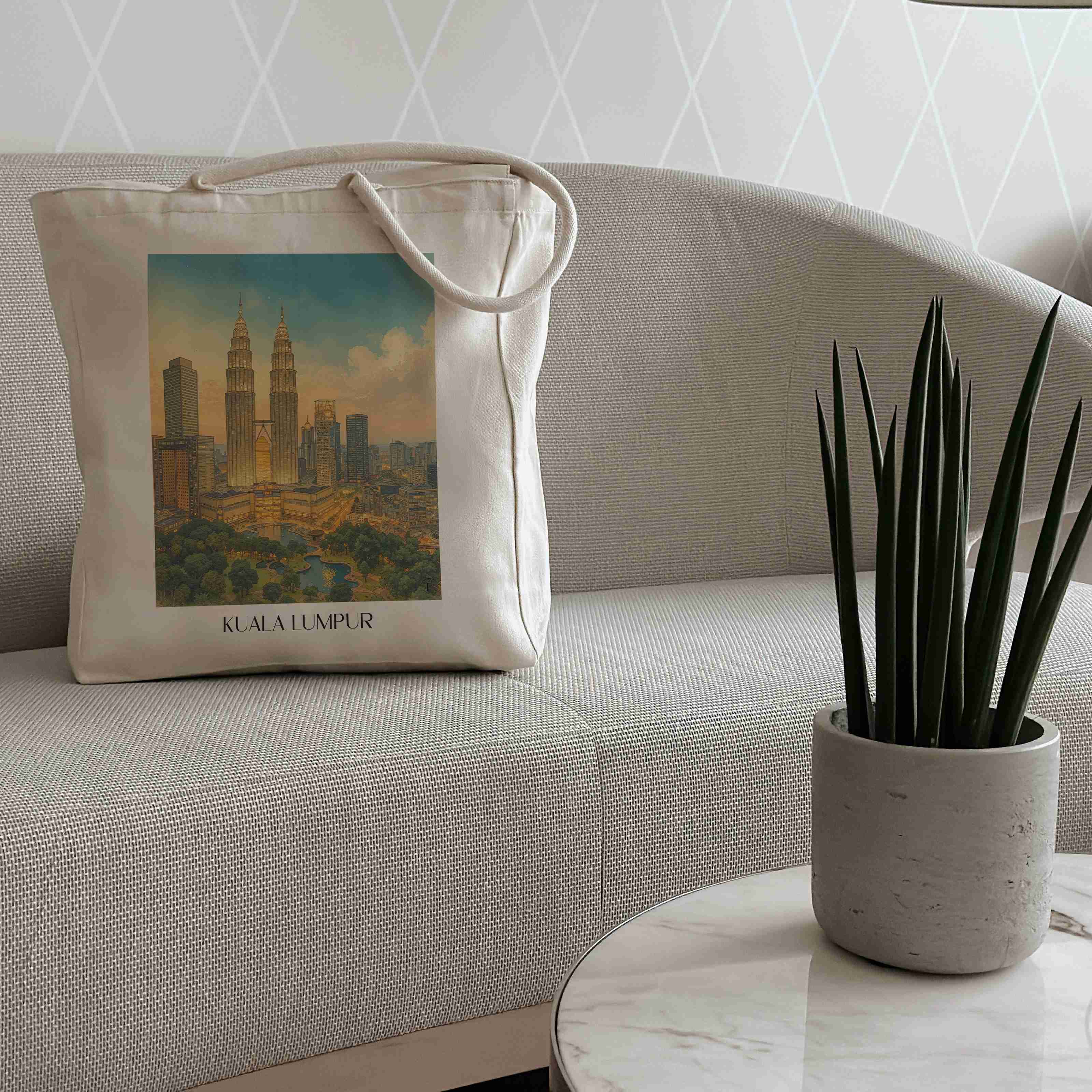 kuala-lumpur-malaysia-einkaufstasche-aquarell