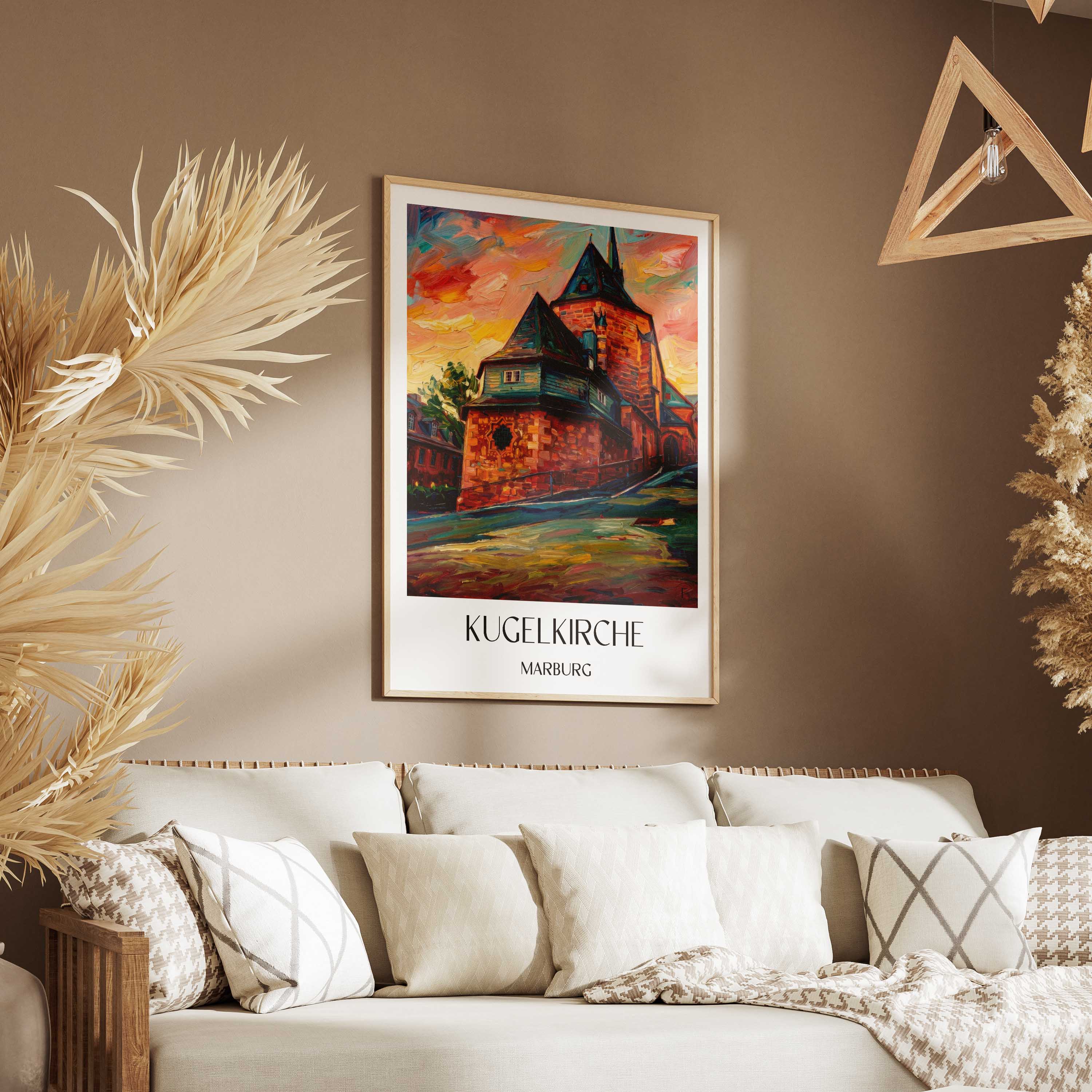 kugelkirche-marburg-deutschland-poster-oil-painting-oelgemaelde