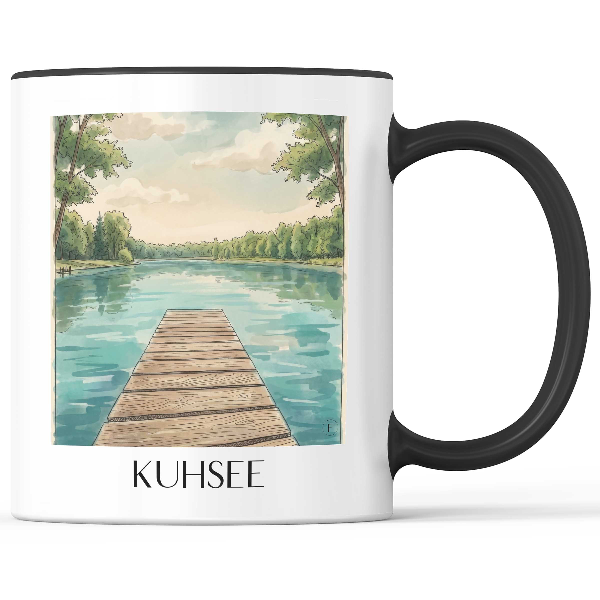 Kuhsee Kaffeebecher - Augsburg - Deutschland Becher - Kaffeetasse im Aquarell Stil - favplace